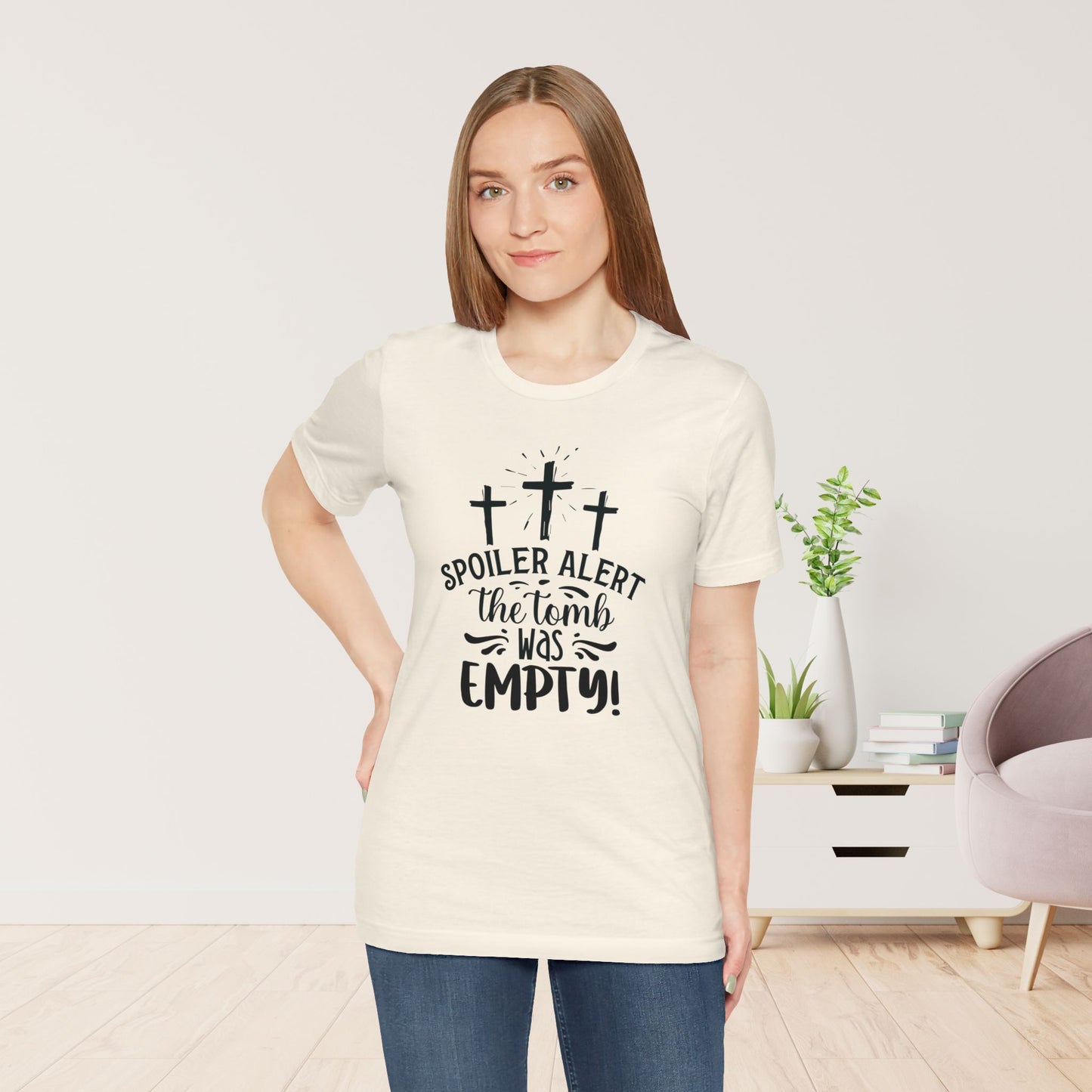 Spoiler Alert The Tomb Was Empty Christian Soft Cotton Tee - Easter Shirt