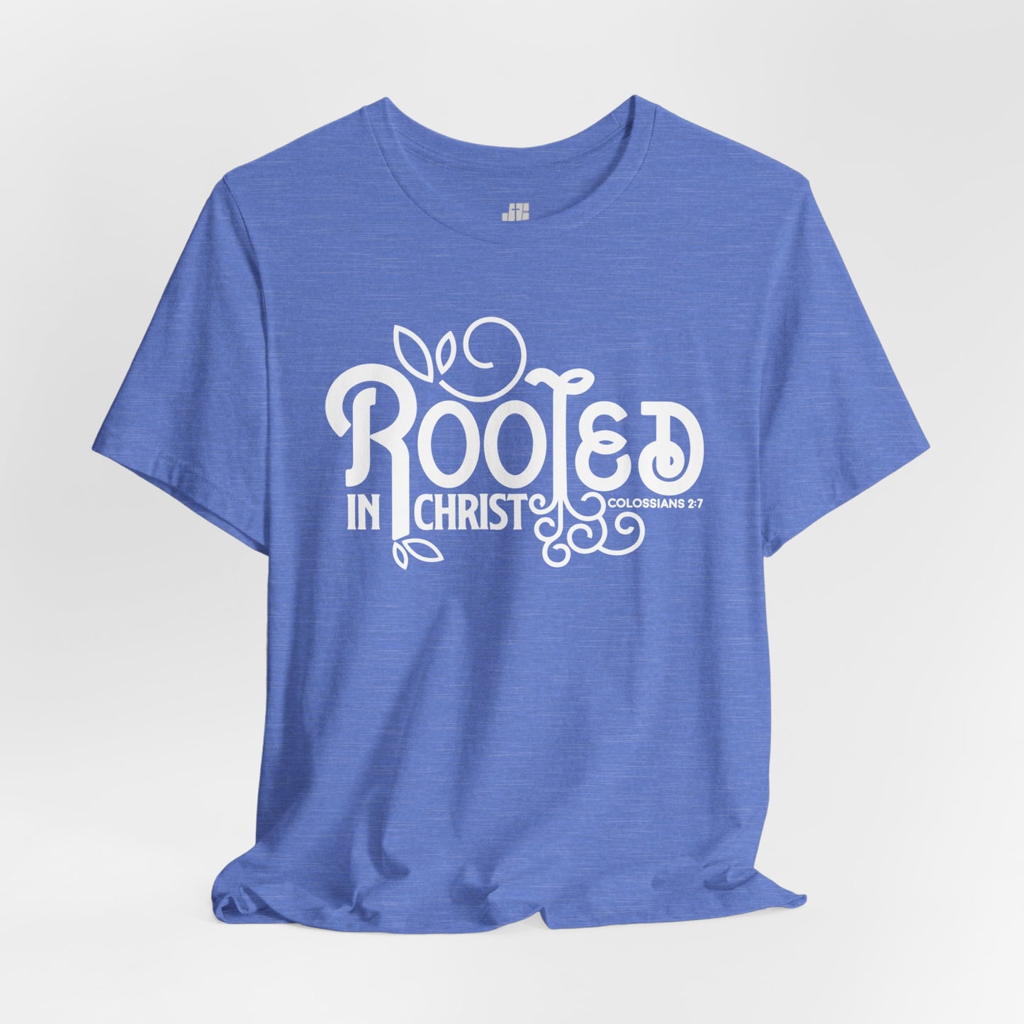 Rooted in Christ Shirt - Bible Verse Christian Soft Cotton Tee