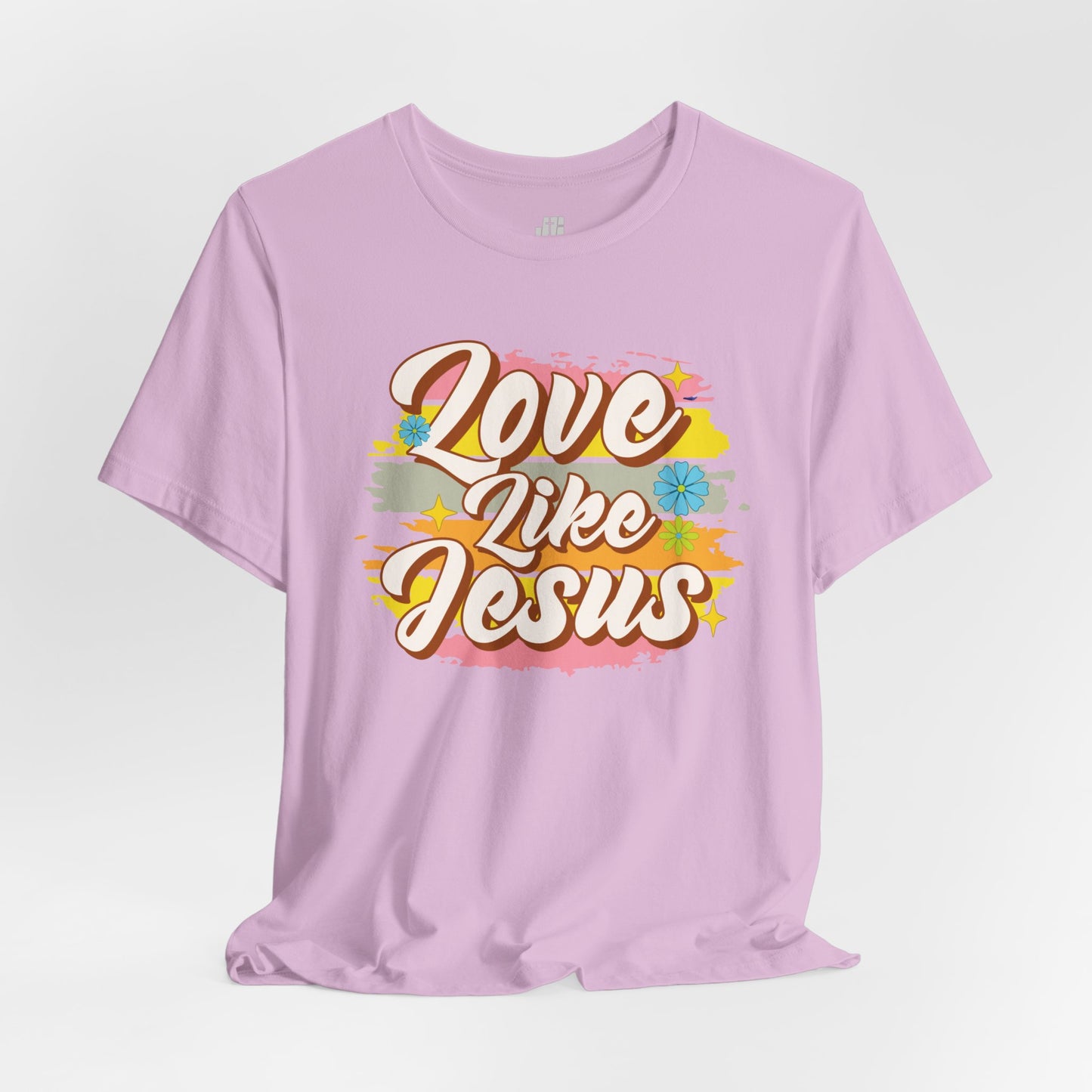 Groovy Love Like Jesus Soft Cotton Tee - Christian Shirt