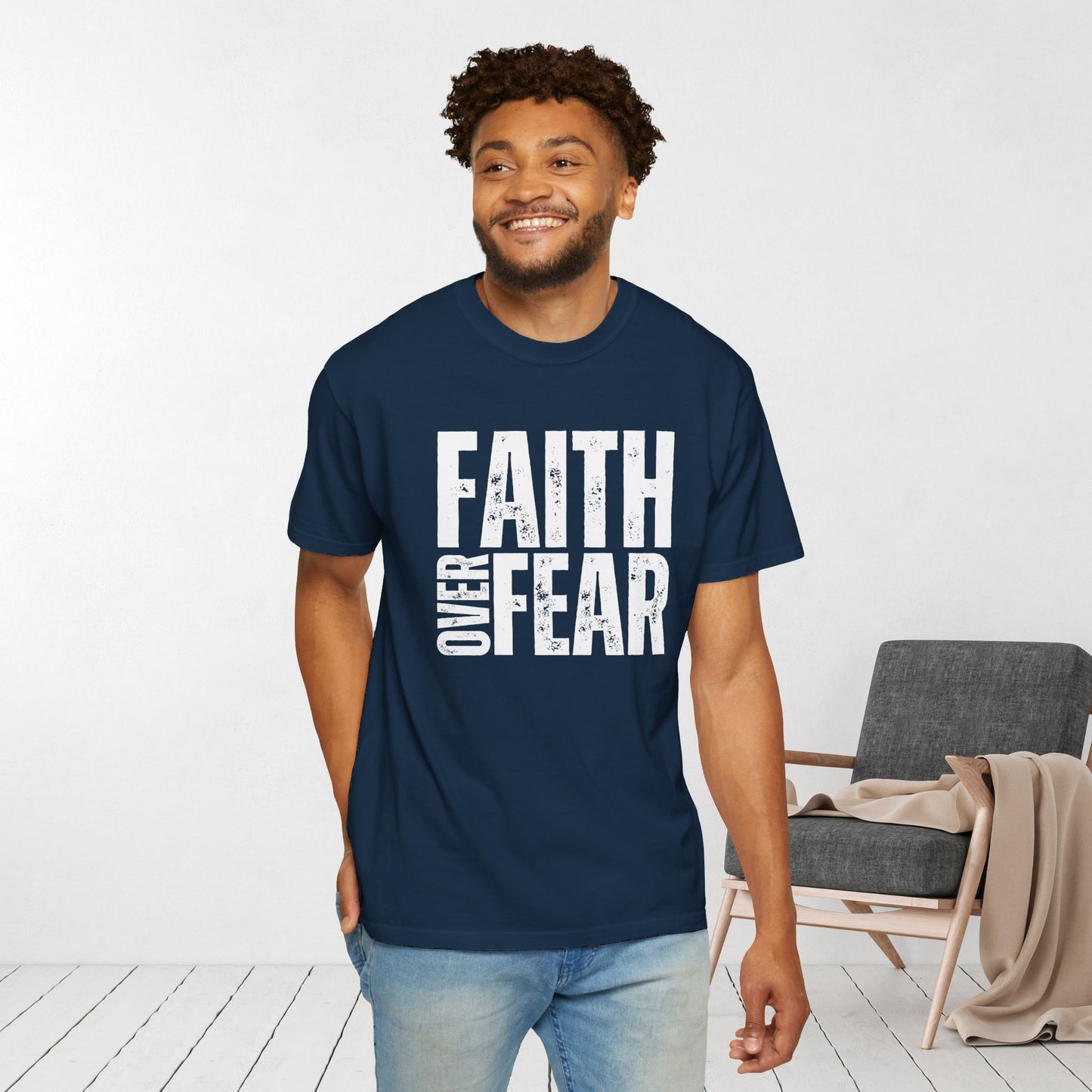 Comfort Colors Faith Over Fear Trendy Christian Shirt