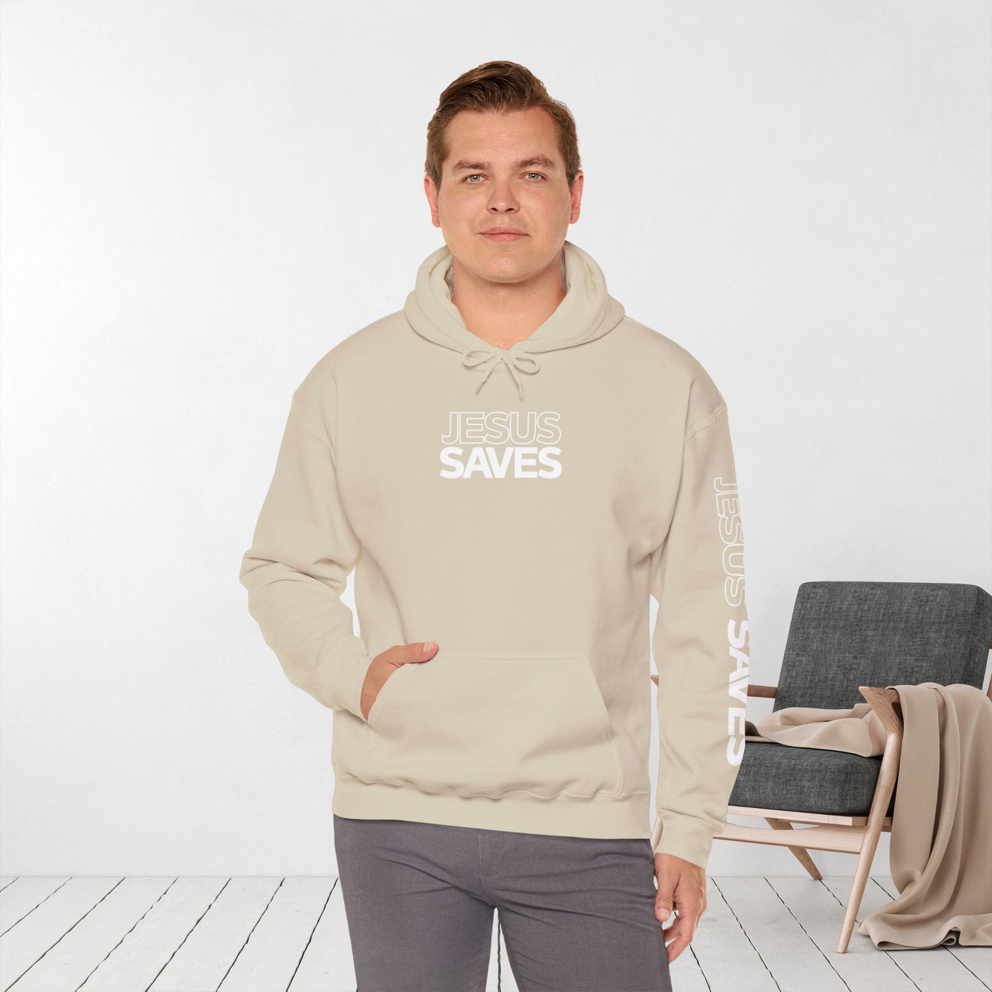 Jesus Saves Hoodie - Acts 4:12 Bible Verse Christian Hoodie