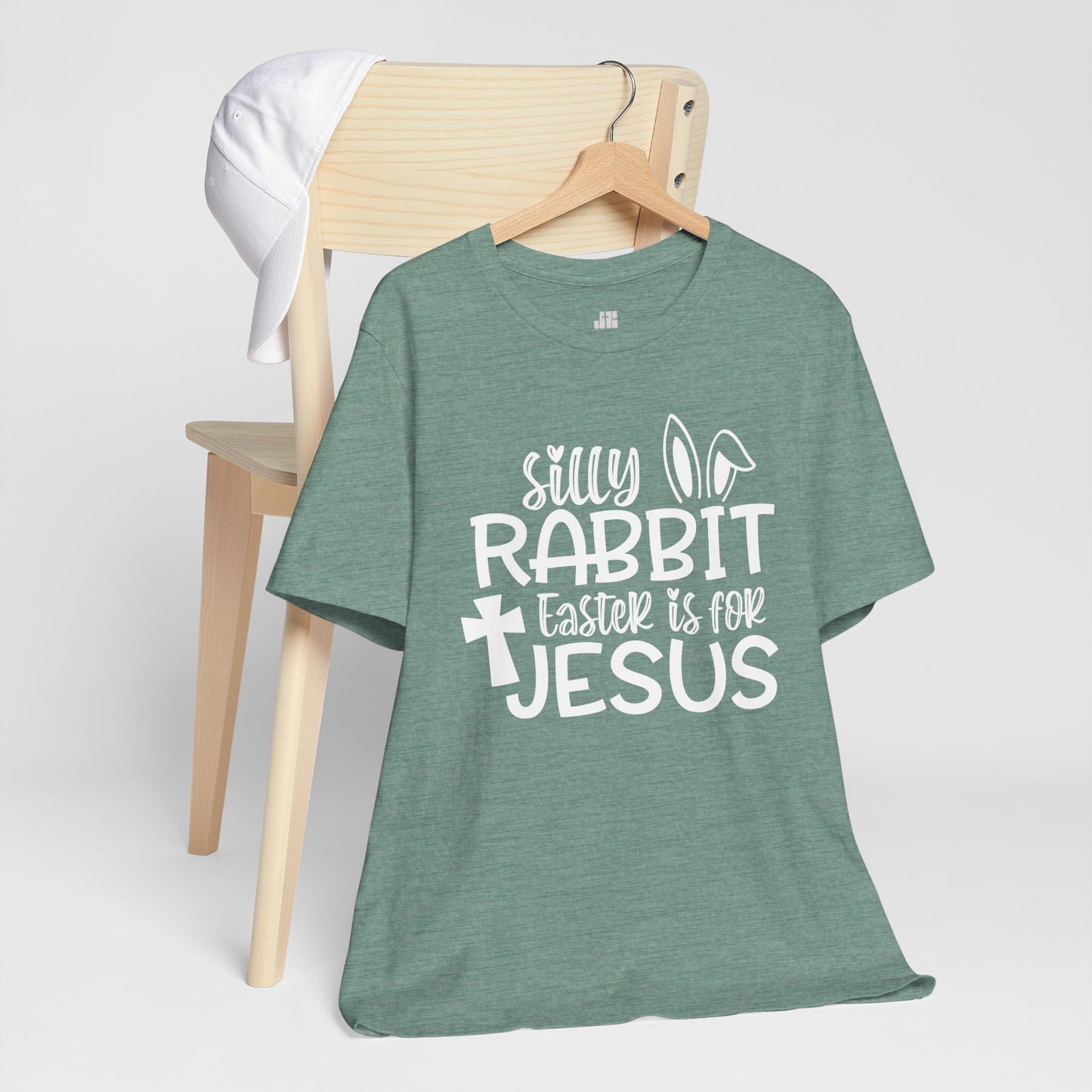 Silly Rabbit Easter is for Jesus Christian Soft Cotton Tee