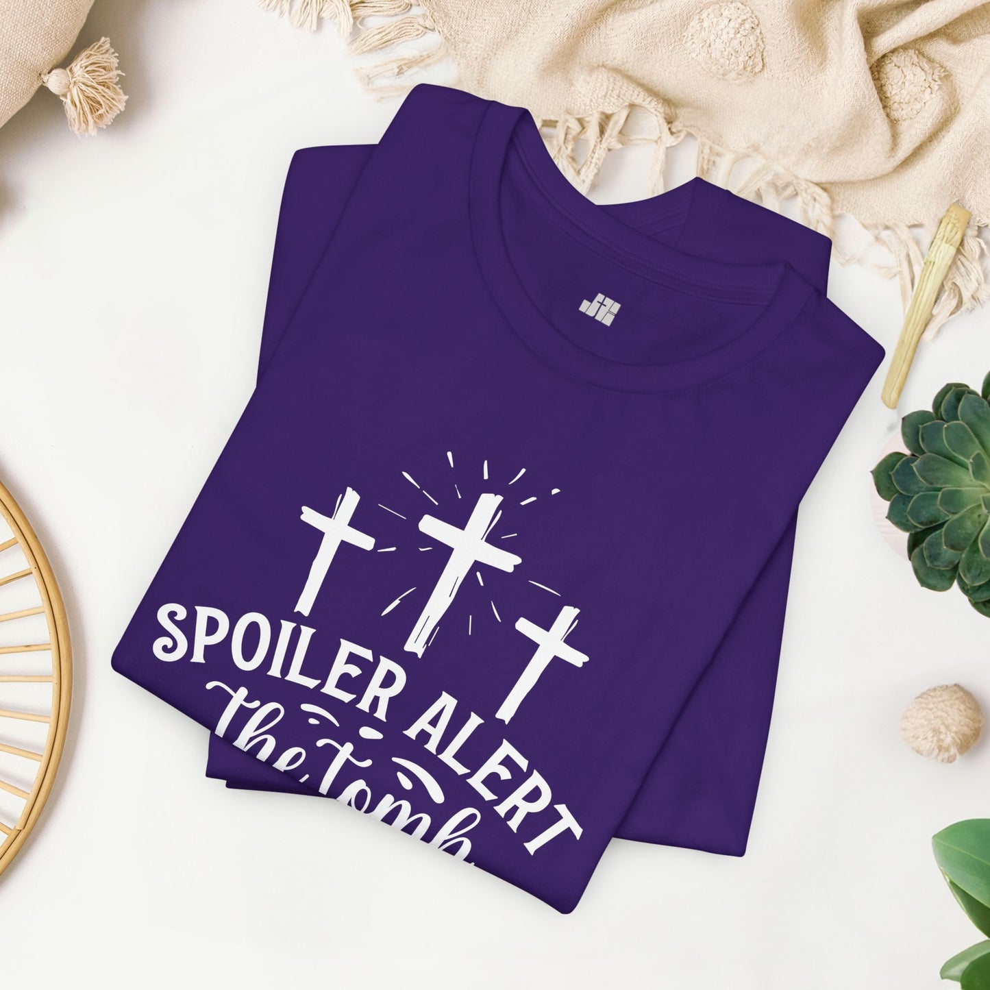 Spoiler Alert The Tomb Was Empty Christian Soft Cotton Tee - Easter Shirt