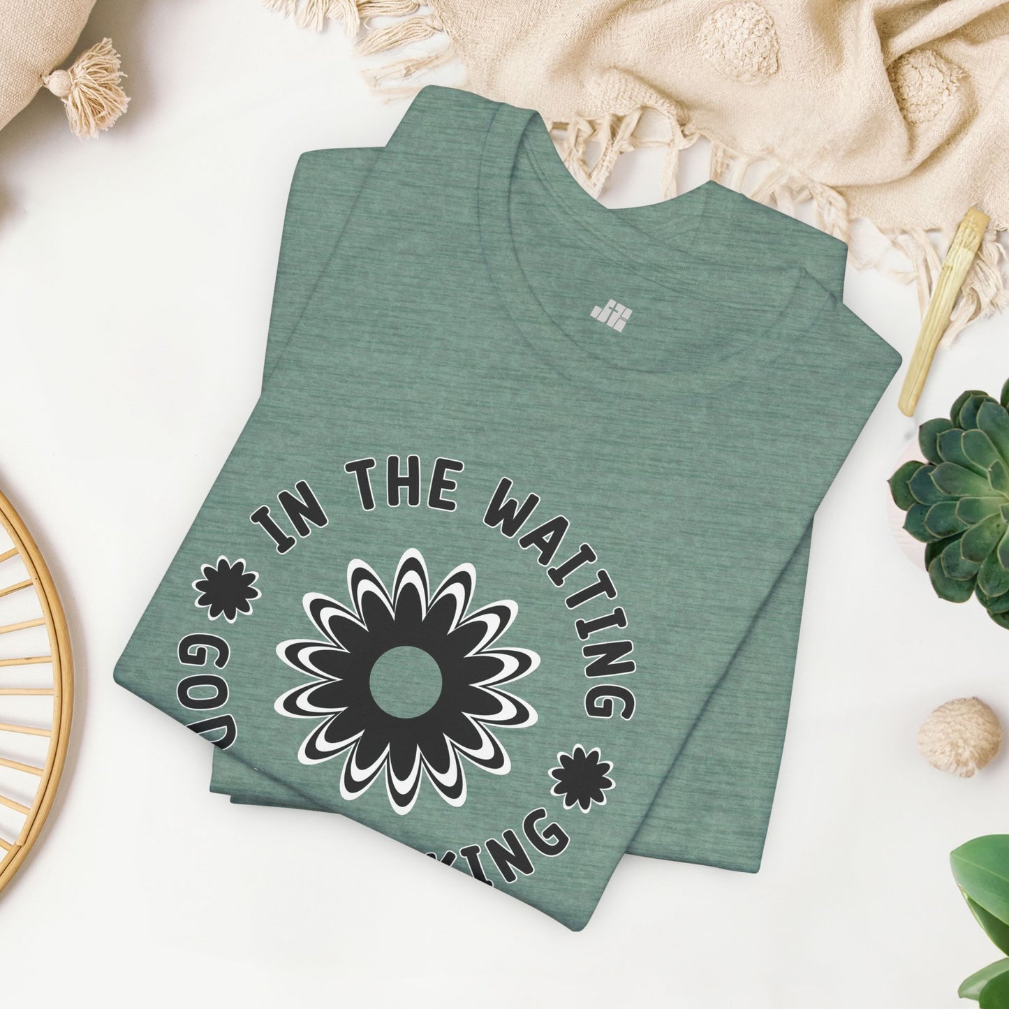 In the Waiting God is Working Soft Cotton Tee - Christian Shirt