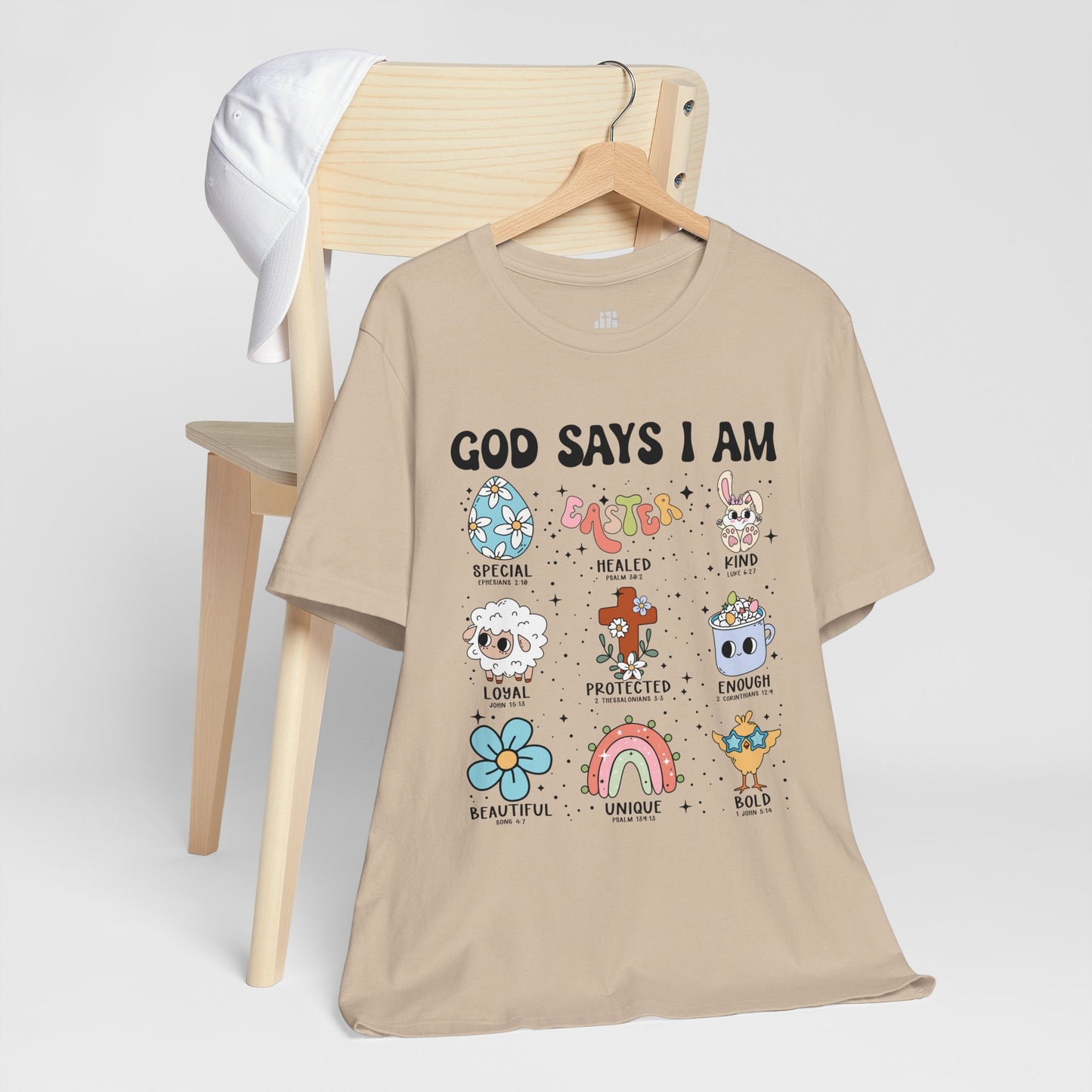 God Says I Am... Soft Cotton Tee - Christian Easter Tee