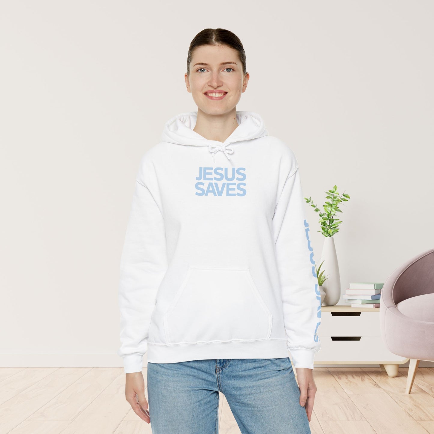 Jesus Saves Hoodie - Acts 4:12 Bible Verse Christian Hoodie