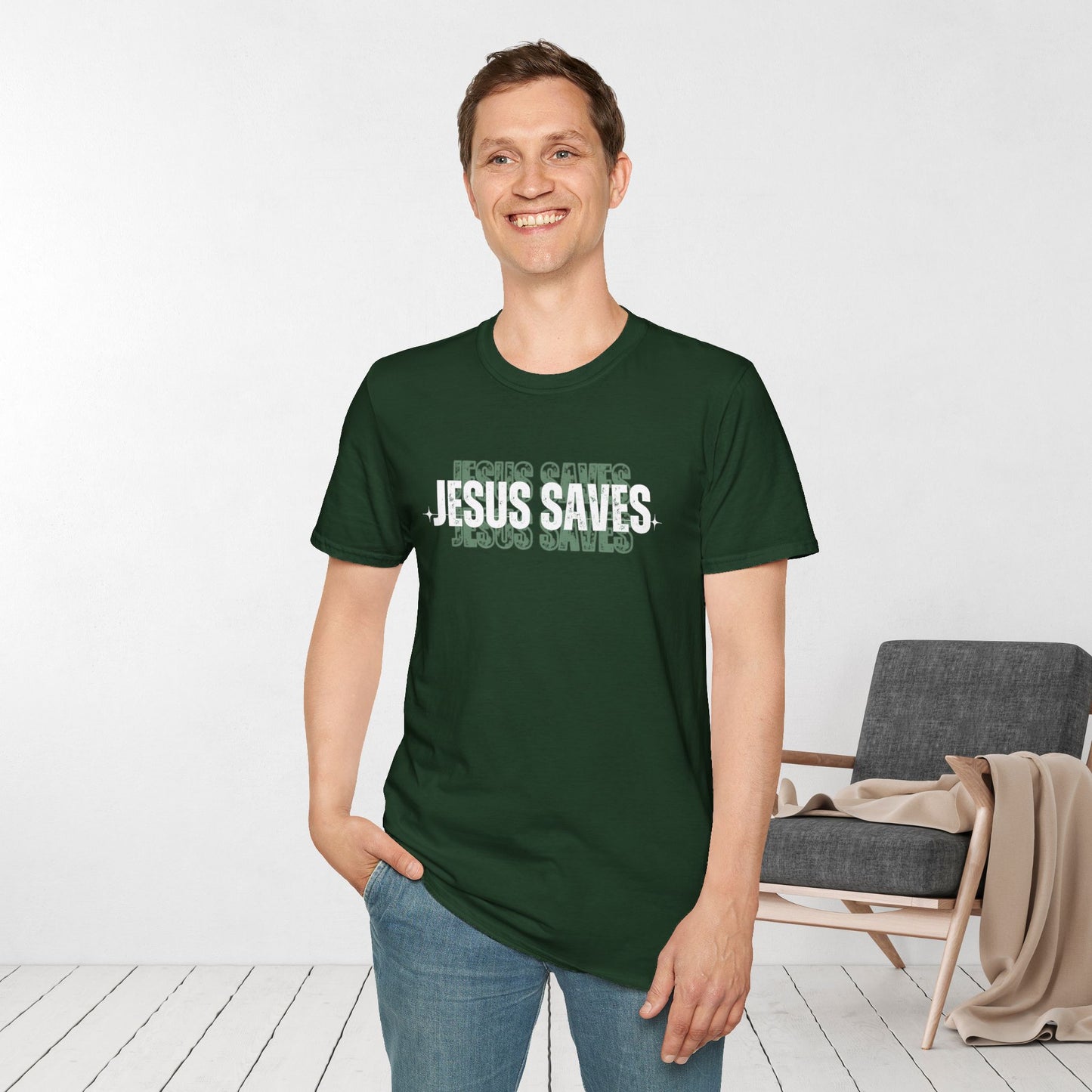 Trendy Jesus Saves Softstyle T-shirt