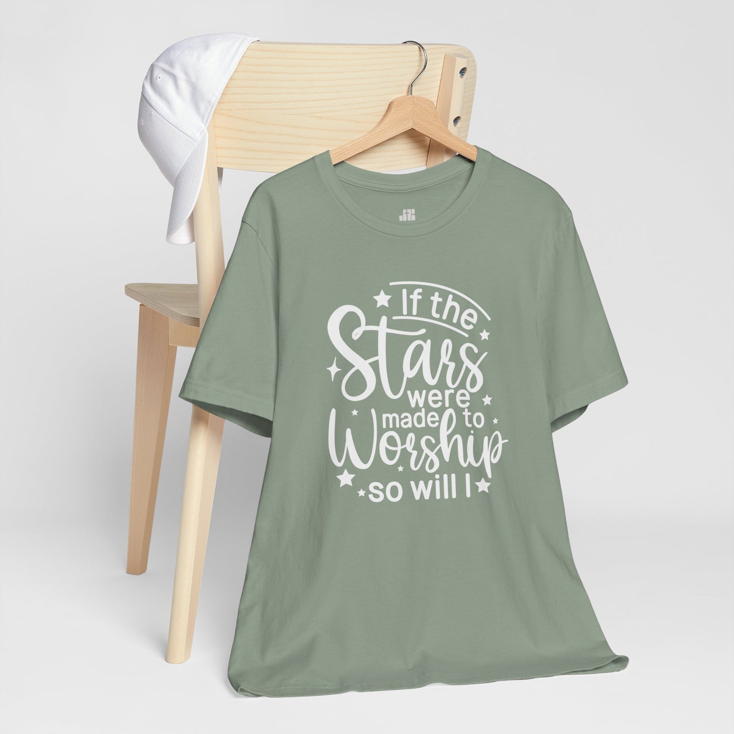 If The Stars Were Made To Worship So Will I Soft Cotton Tee - Christian Shirt