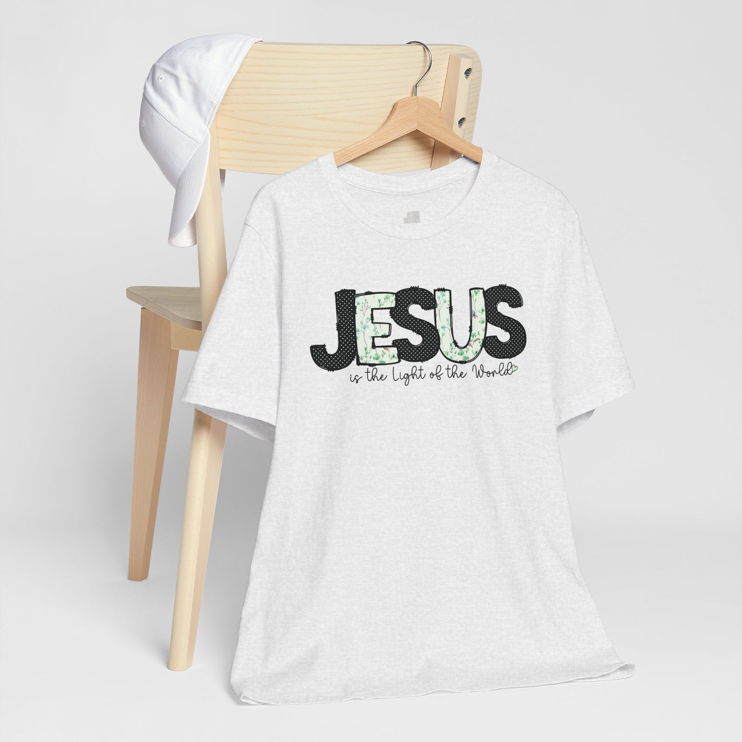 Jesus is the Light of the World Soft Cotton Tee - Christian Shirt