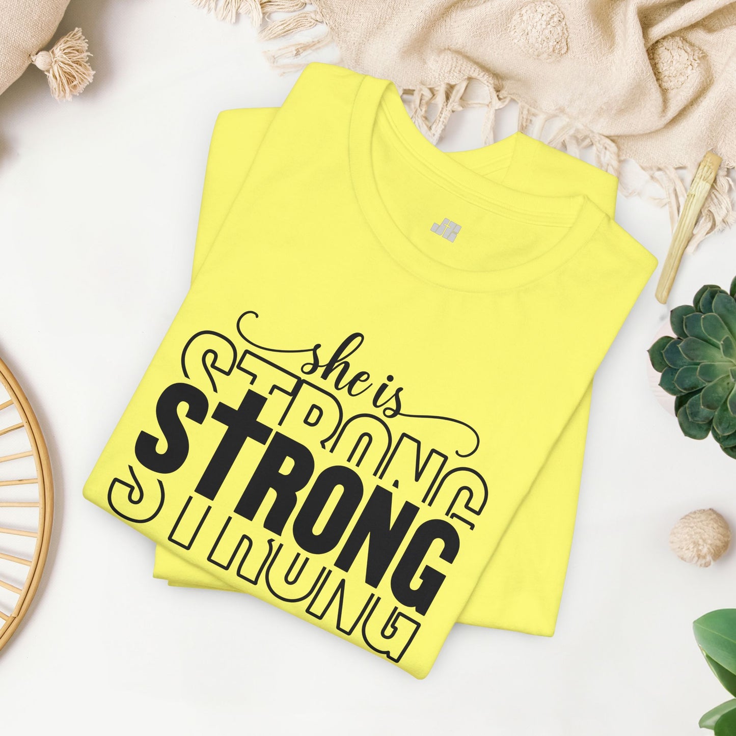 She is Strong Christian Soft Cotton Tee