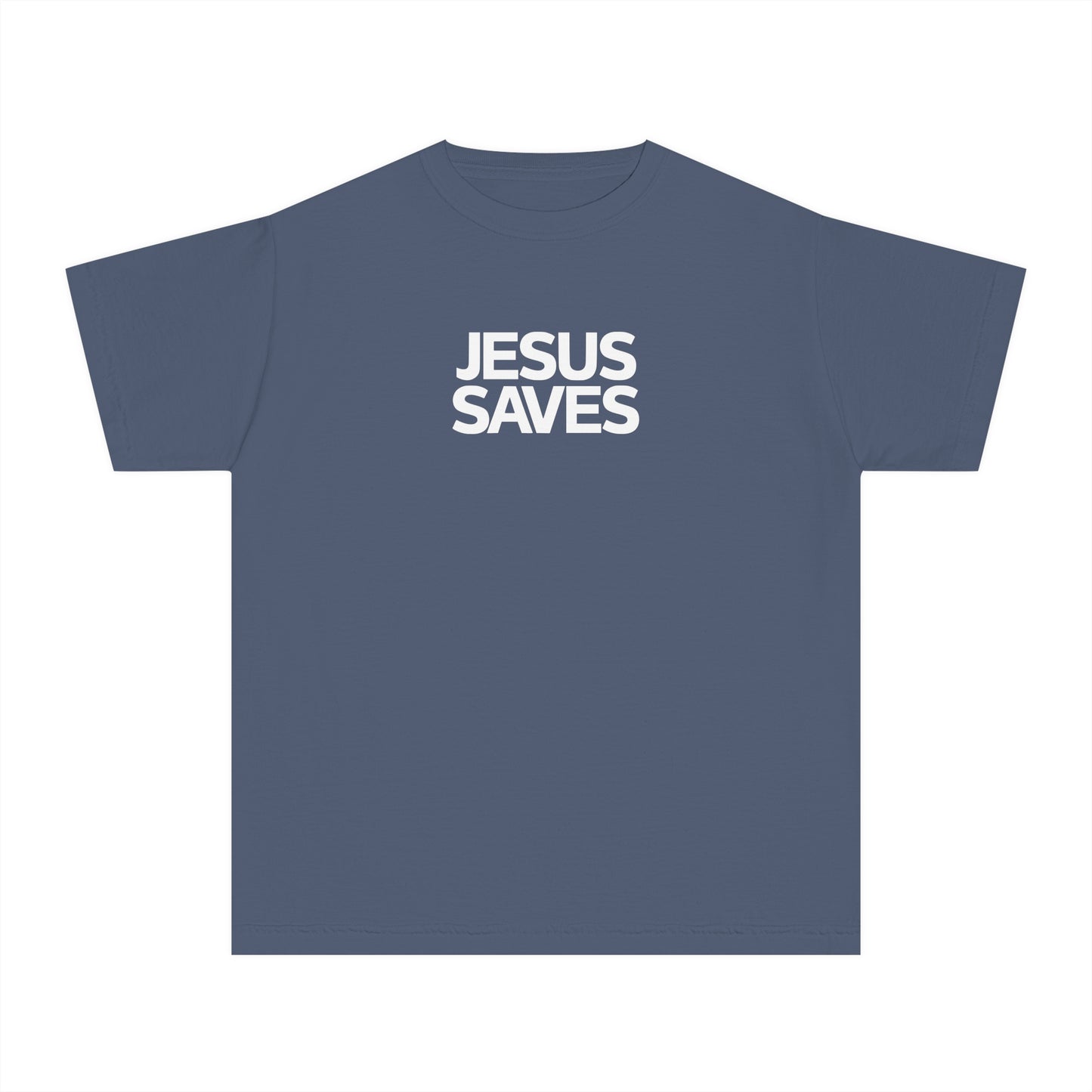 Jesus Saves Comfort Colors Youth Christian Shirt