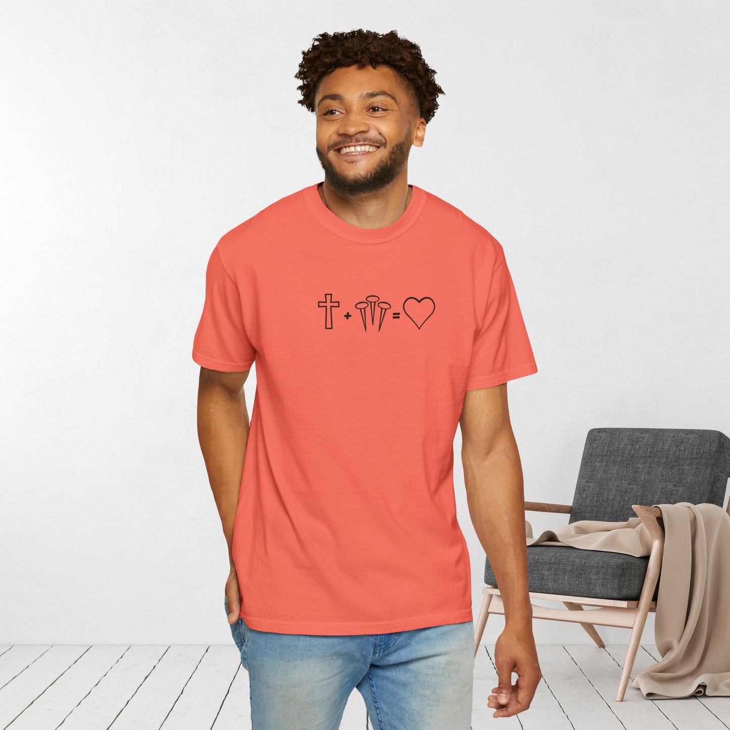 1 Cross 3 Nails 4Given Comfort Colors Christian Shirt