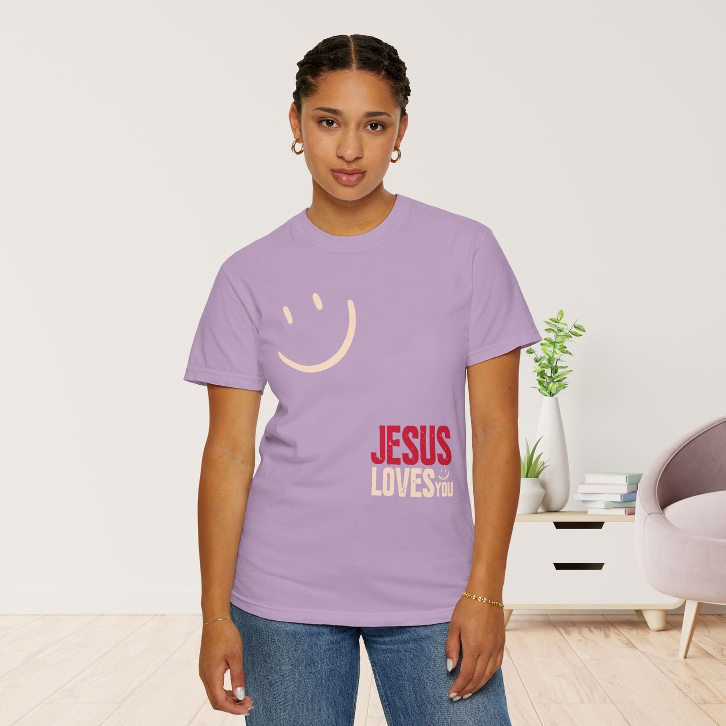 Comfort Colors Jesus Loves You Shirt - Trendy Christian T-shirt