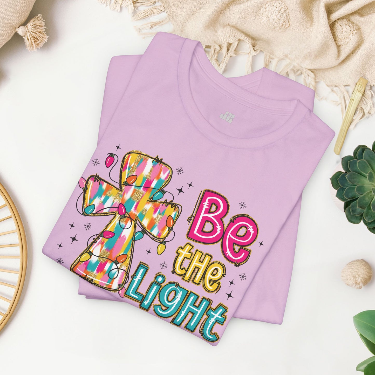 Be The Light Soft Cotton Tee - Christian Christmas Shirt