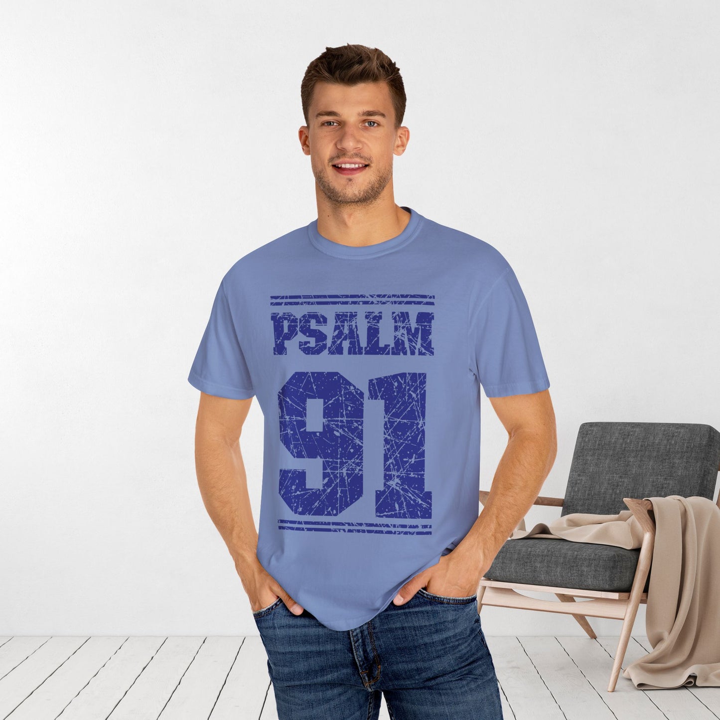 Psalm 91 Comfort Colors Christian Shirt