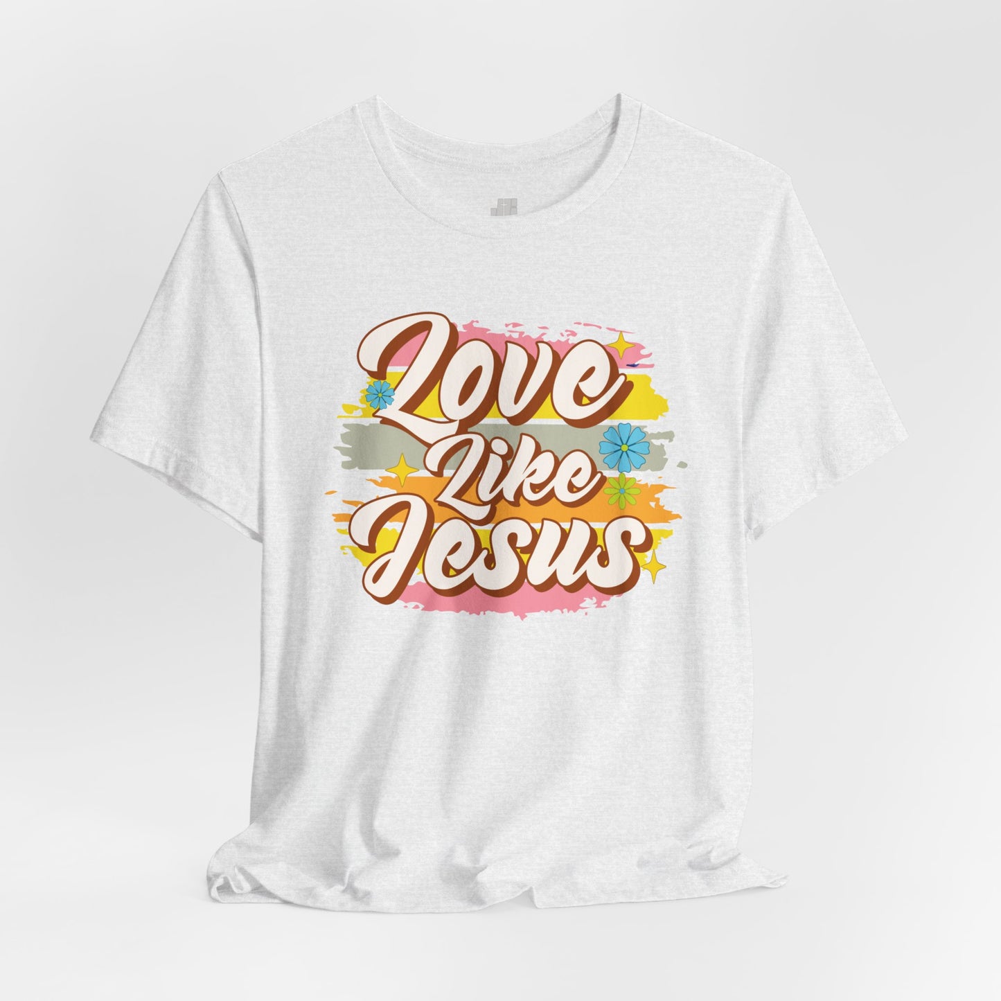 Groovy Love Like Jesus Soft Cotton Tee - Christian Shirt