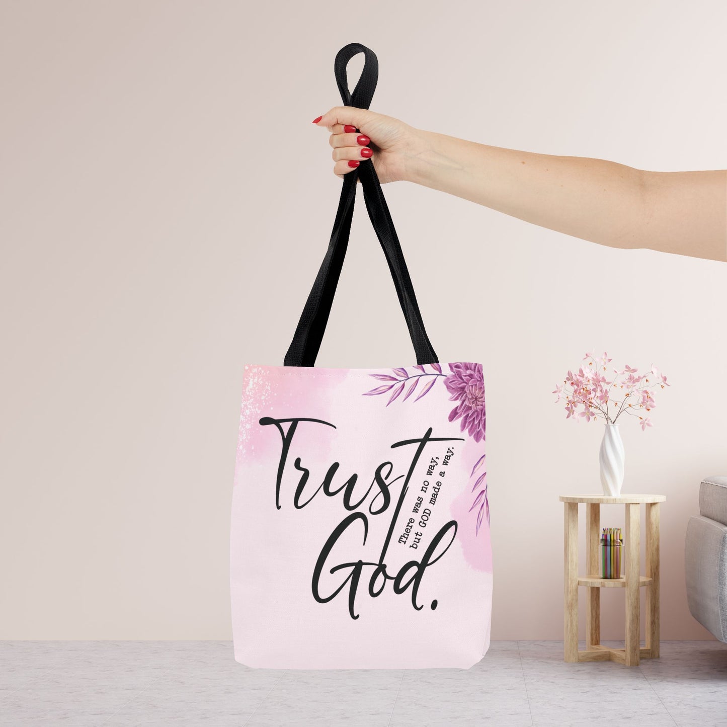 Trust God Tote Bag - Christian Tote Bag