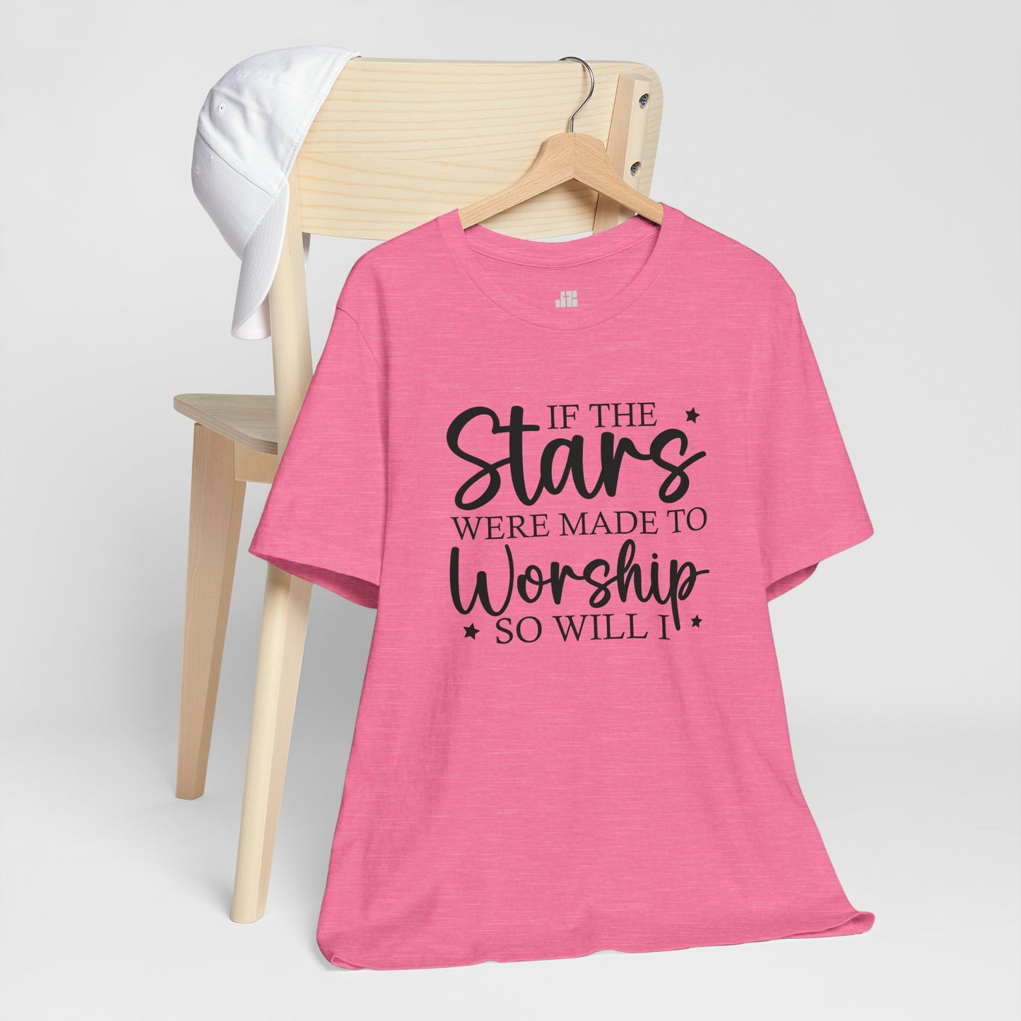 If The Stars Were Made To Worship So Will I Soft Cotton Tee - Christian Tee