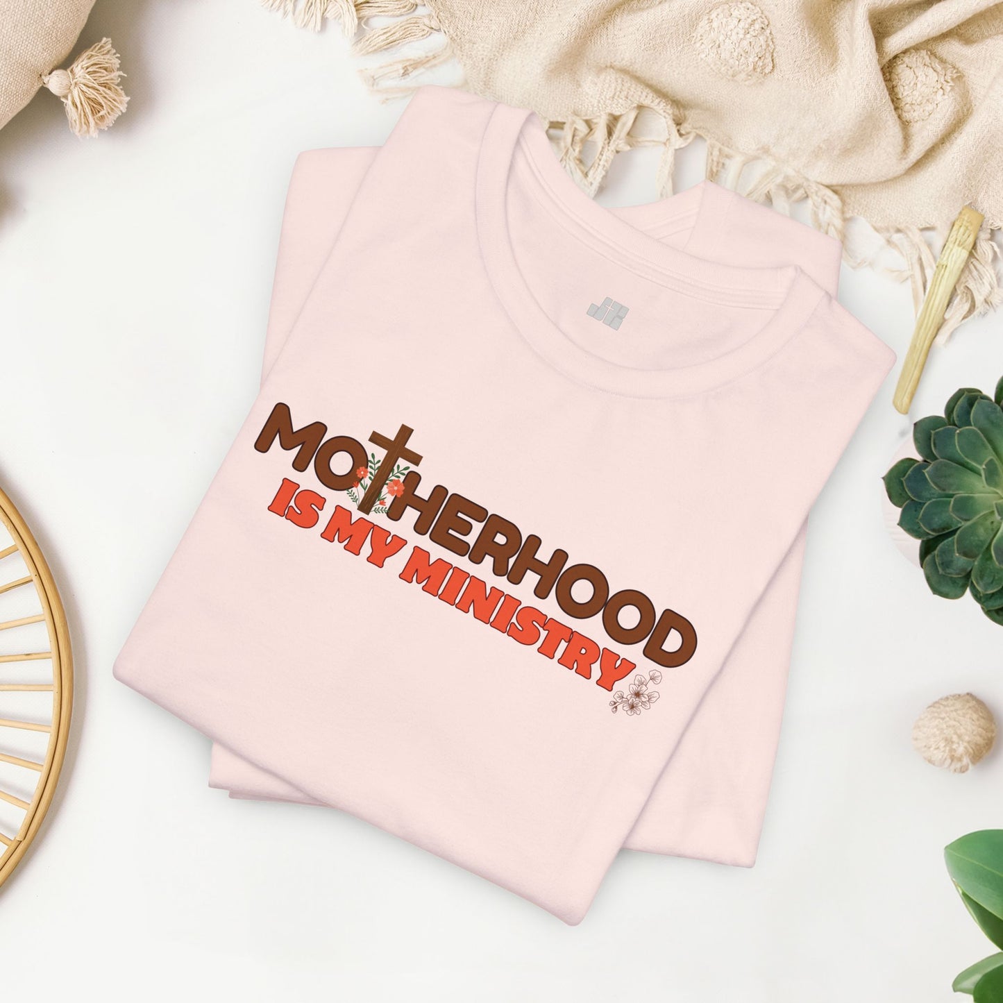 Motherhood is My Ministry Christian Soft Cotton Tee