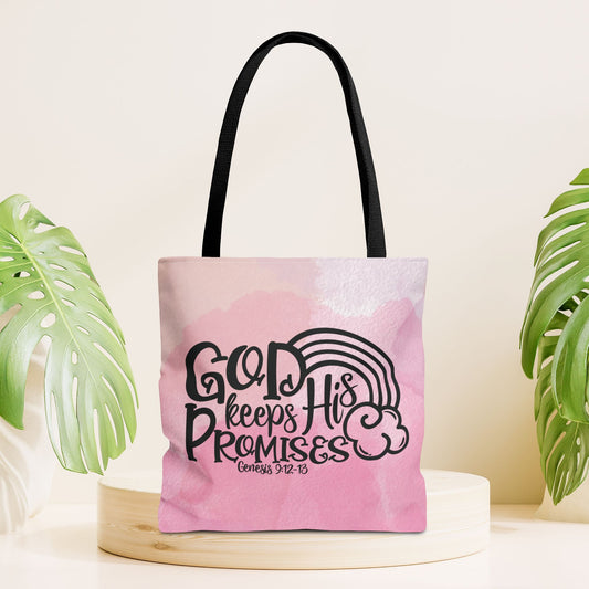 God Keeps His Promises Tote Bag - Christian Tote Bag - 16"