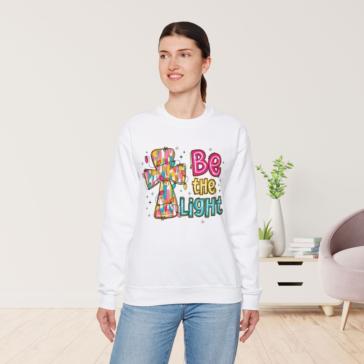 Be The Light Christian Sweatshirt - Christmas Pullover