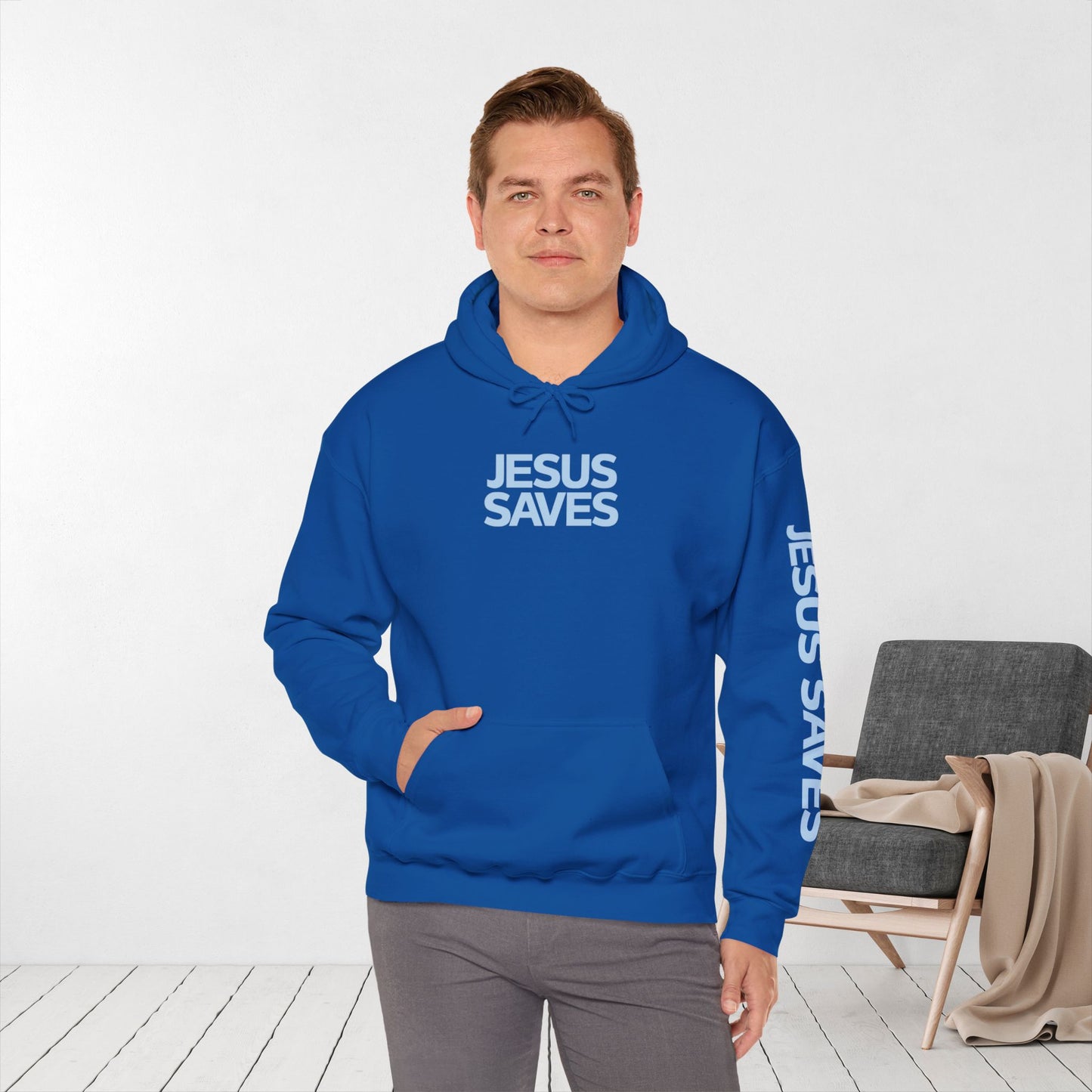 Jesus Saves Hoodie - Acts 4:12 Bible Verse Christian Hoodie