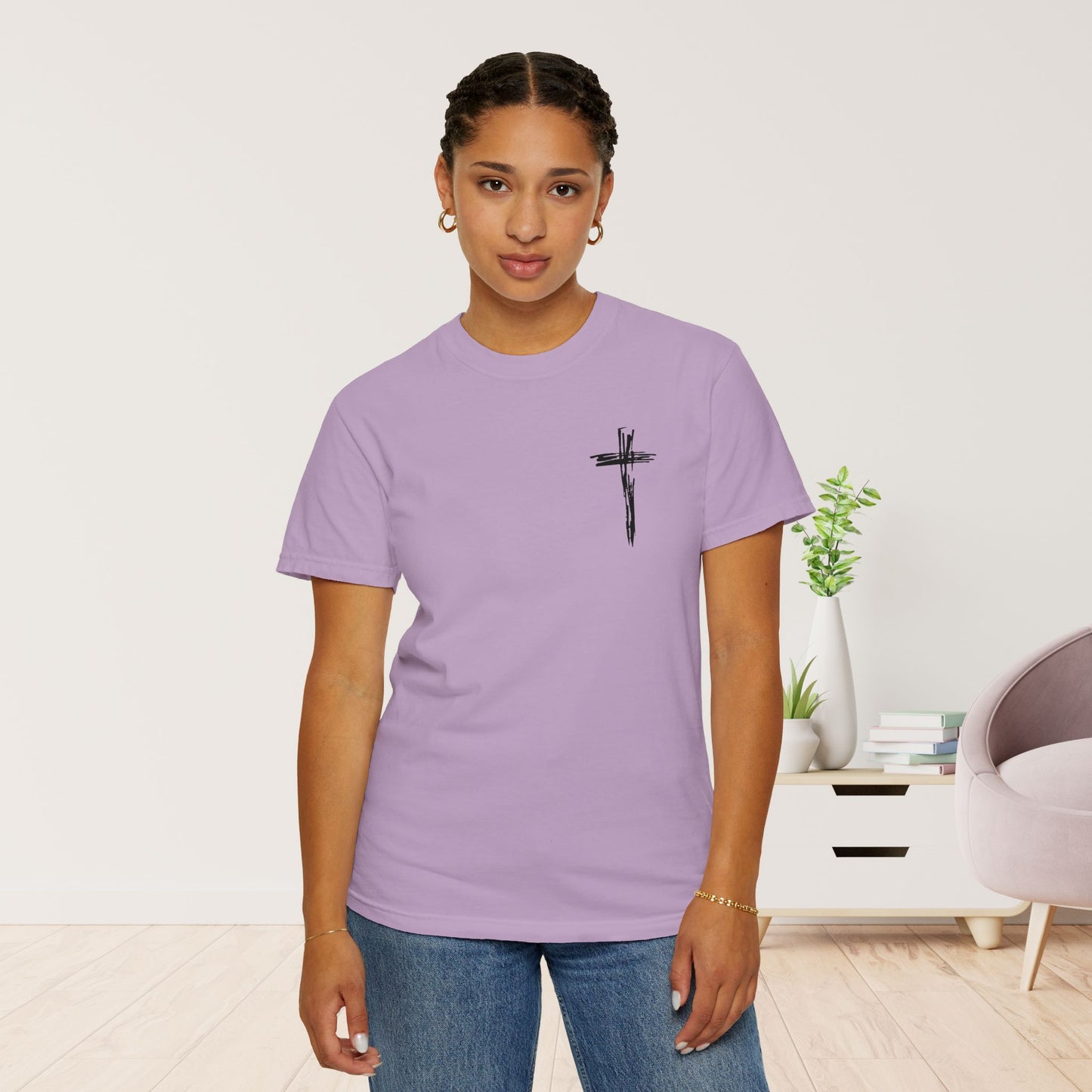 The Cross Has Spoken I am Forgiven Comfort Colors Tee - Ephesians 1:7 Bible Verse Shirt