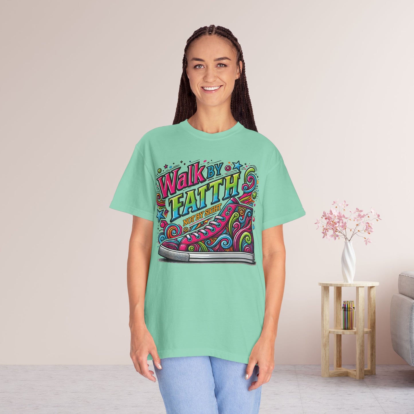 Walk By Faith Not By Sight Comfort Colors Shirt