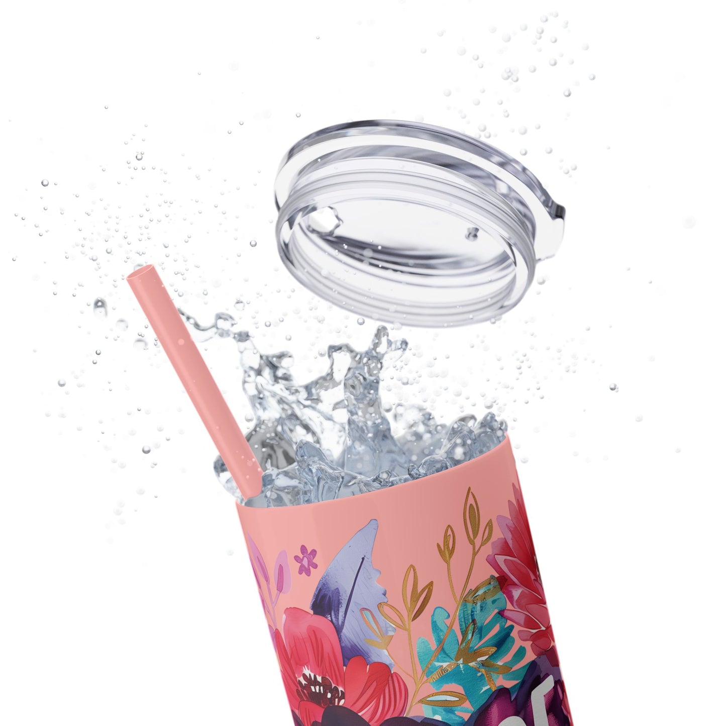 Praise God Skinny Tumbler with Straw - 20oz