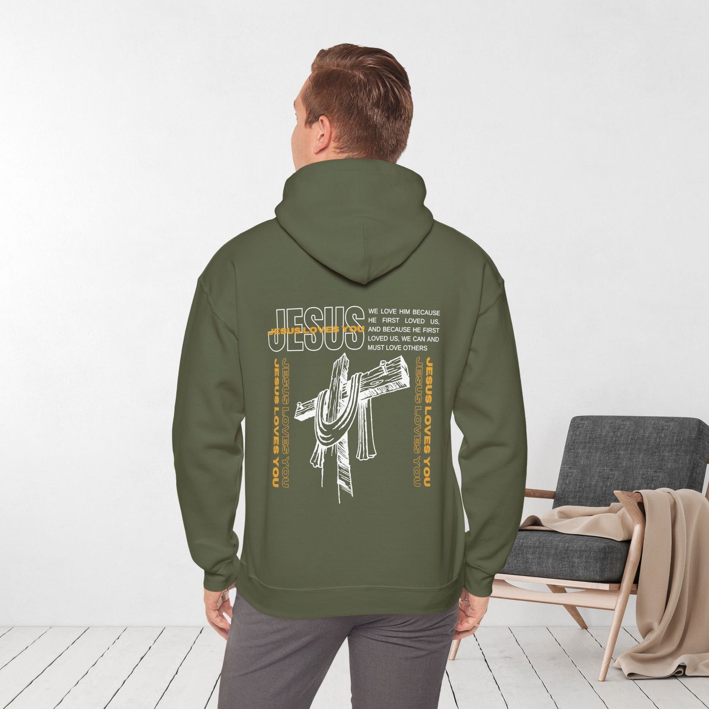 Men's Jesus Loves You Hoodie