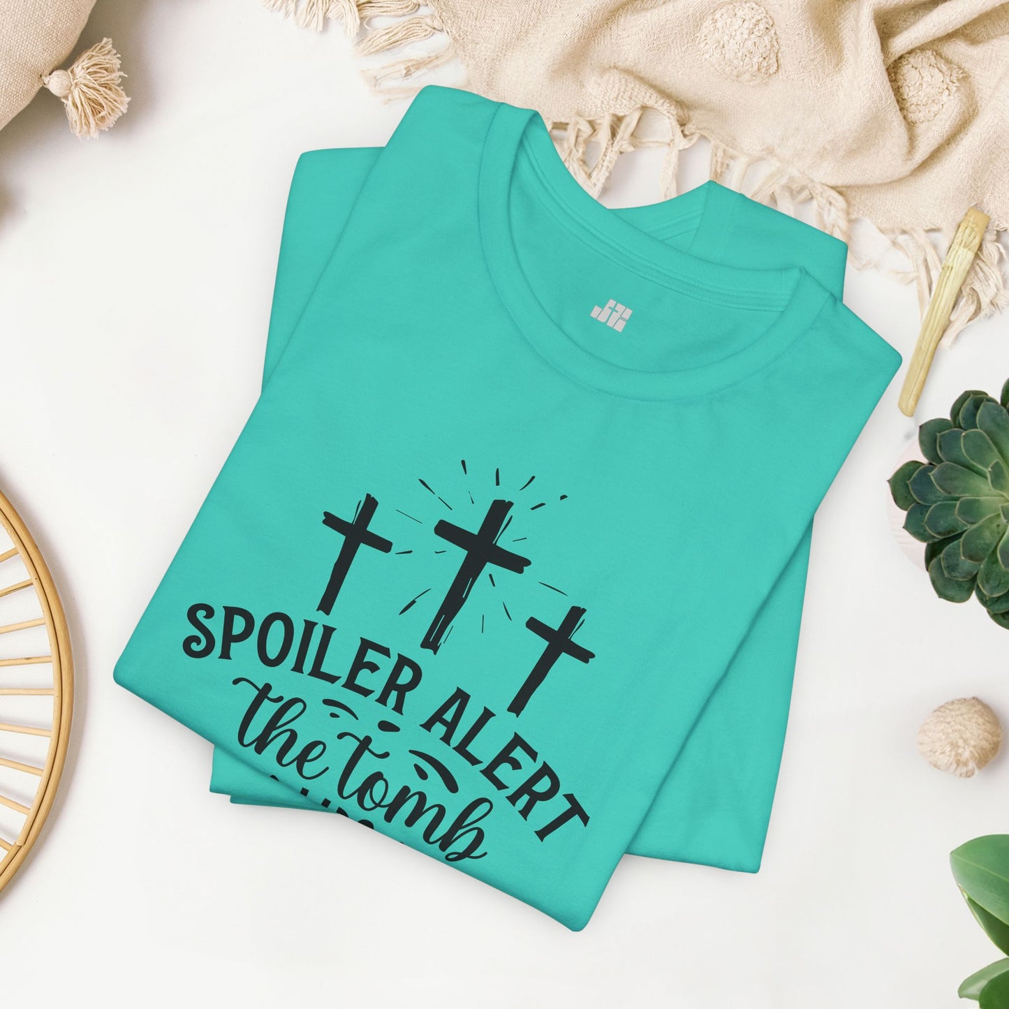 Spoiler Alert The Tomb Was Empty Christian Soft Cotton Tee - Easter Shirt