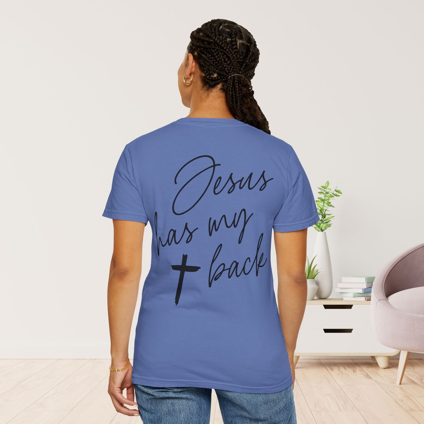 Comfort Colors Jesus Has My Back Christian Tee