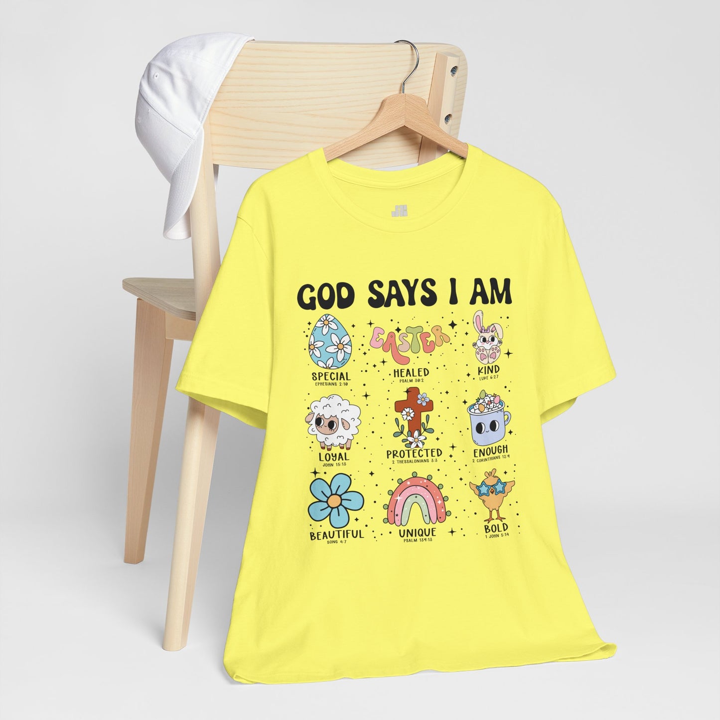 God Says I Am... Soft Cotton Tee - Christian Easter Tee