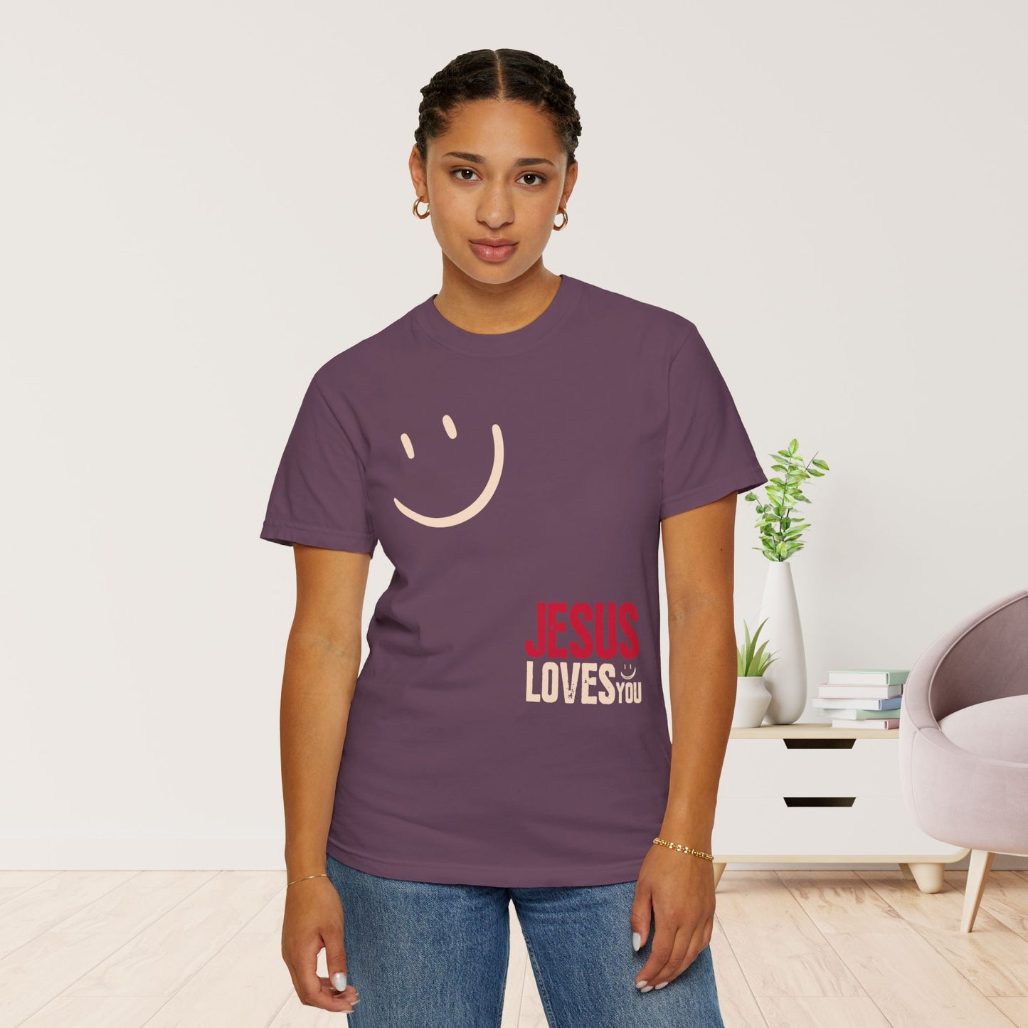 Comfort Colors Jesus Loves You Shirt - Trendy Christian T-shirt