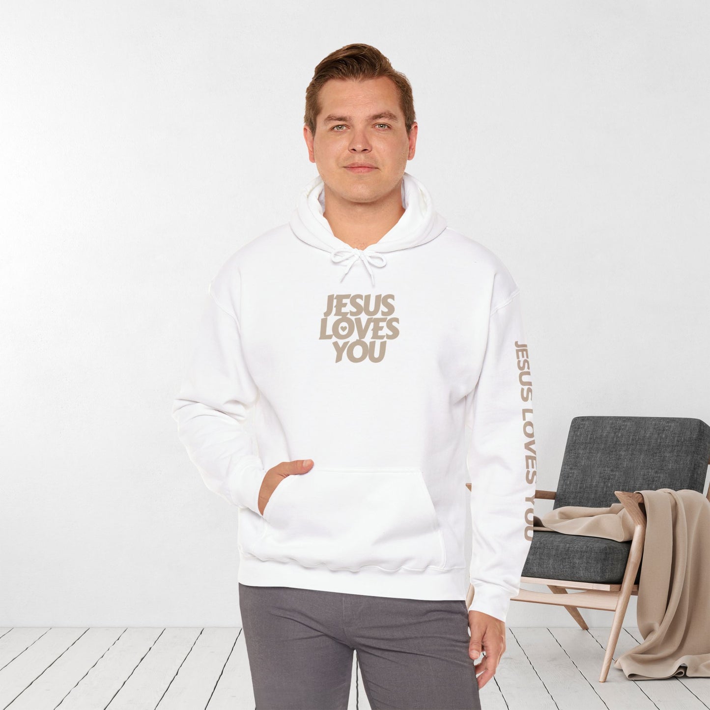 Jesus Loves You Hoodie - John 15:13 Bible Verse Christian Hoodie