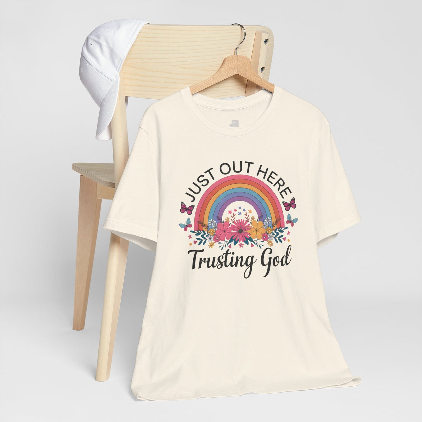 Just Out Here Trusting God Soft Cotton Tee