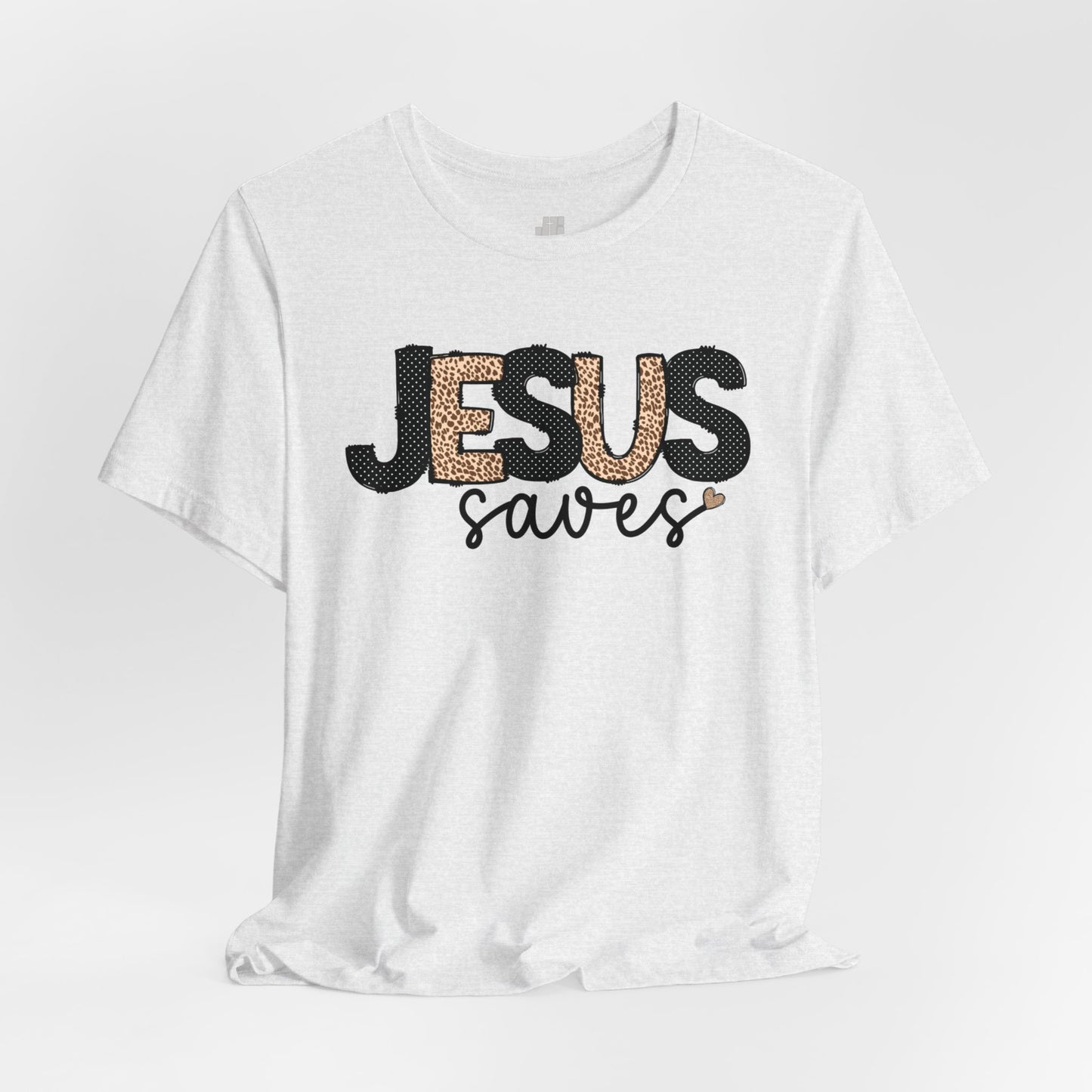 Jesus Saves Soft Cotton Tee - Christian Shirt