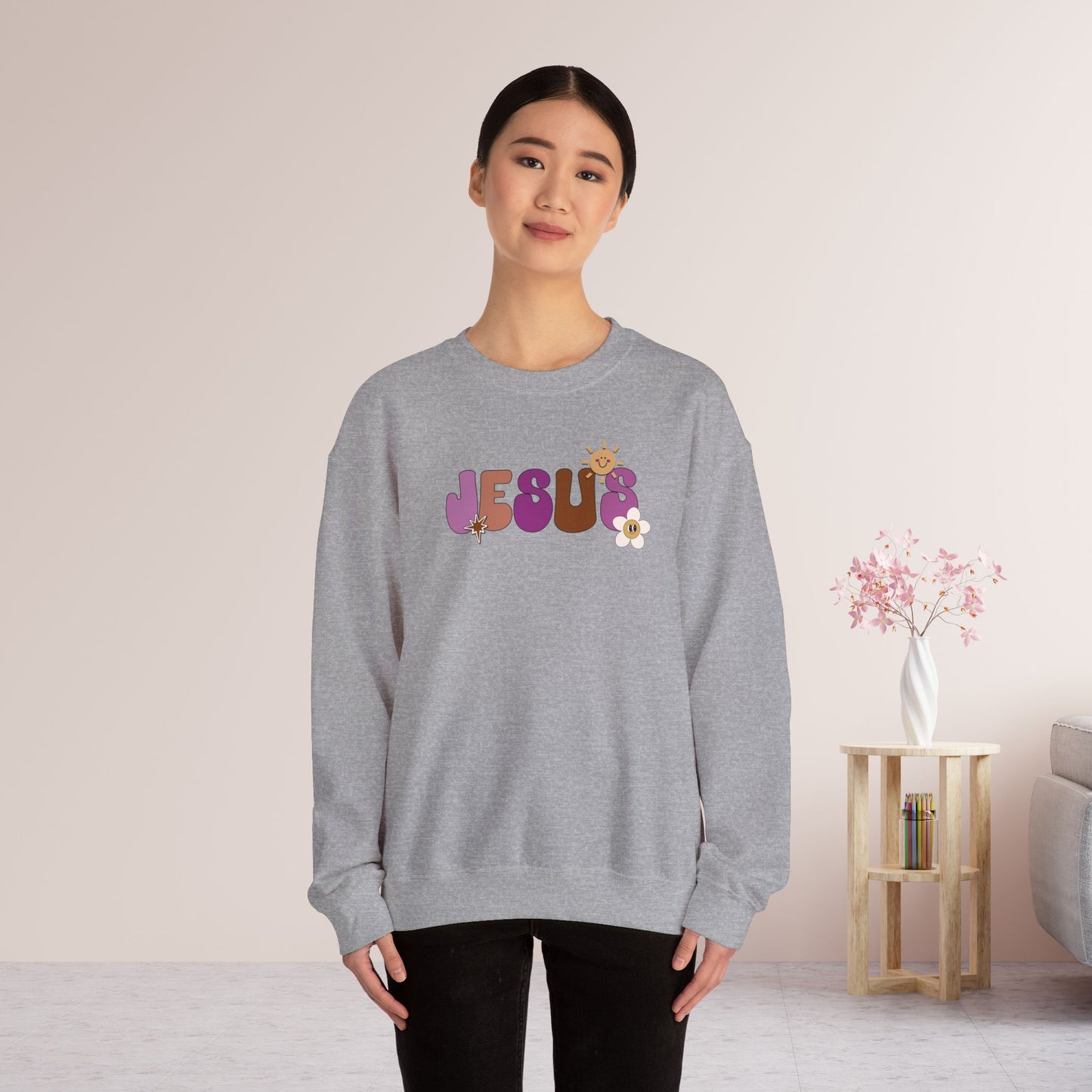 Purple Jesus is the Way John 14:6 Bible Verse Christian Sweatshirt