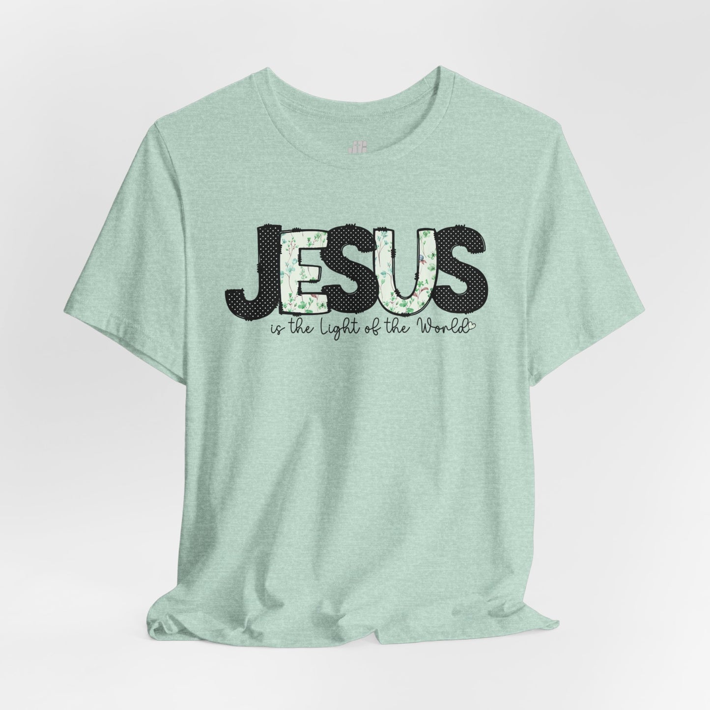 Jesus is the Light of the World Soft Cotton Tee - Christian Shirt