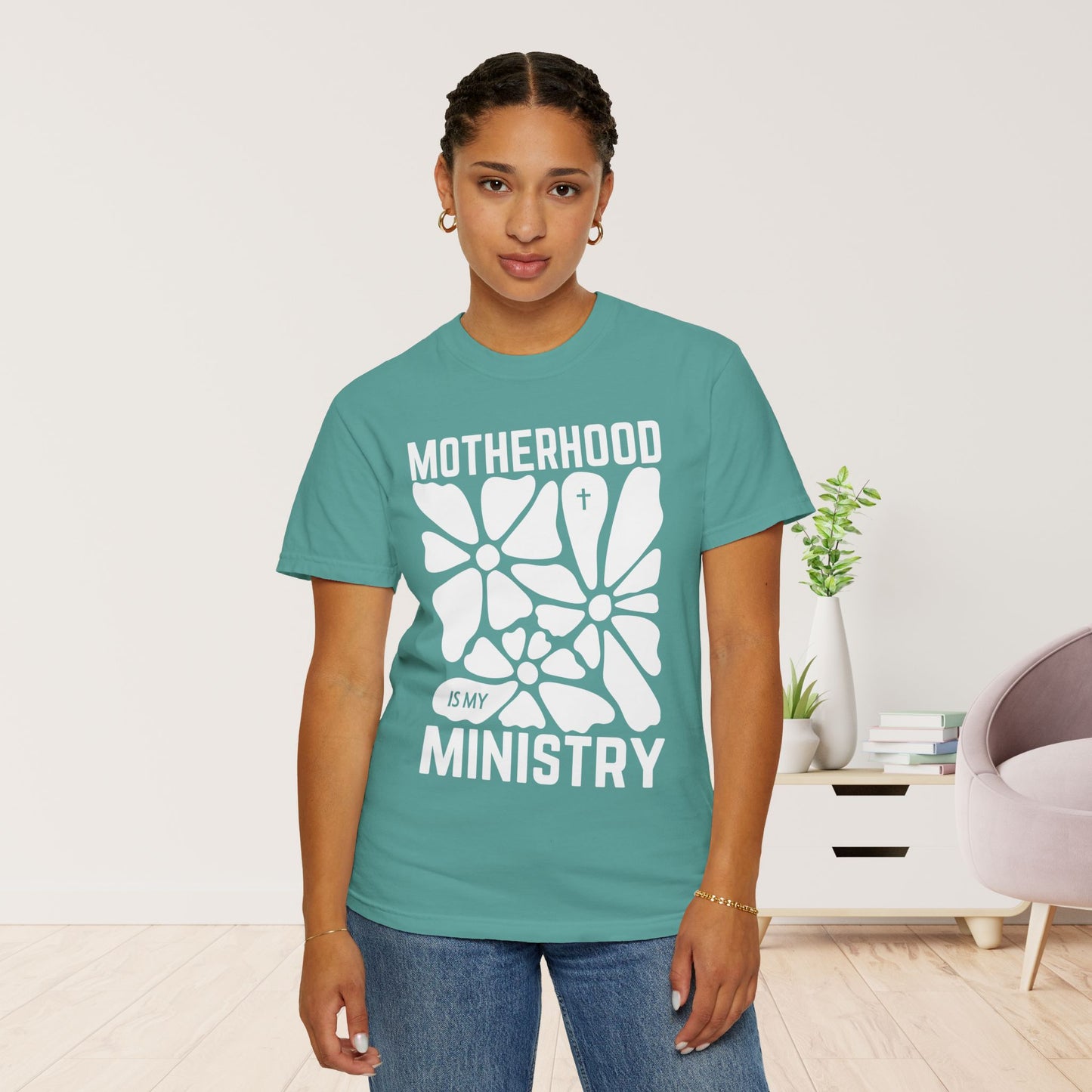 Motherhood is My Ministry Comfort Colors Tee