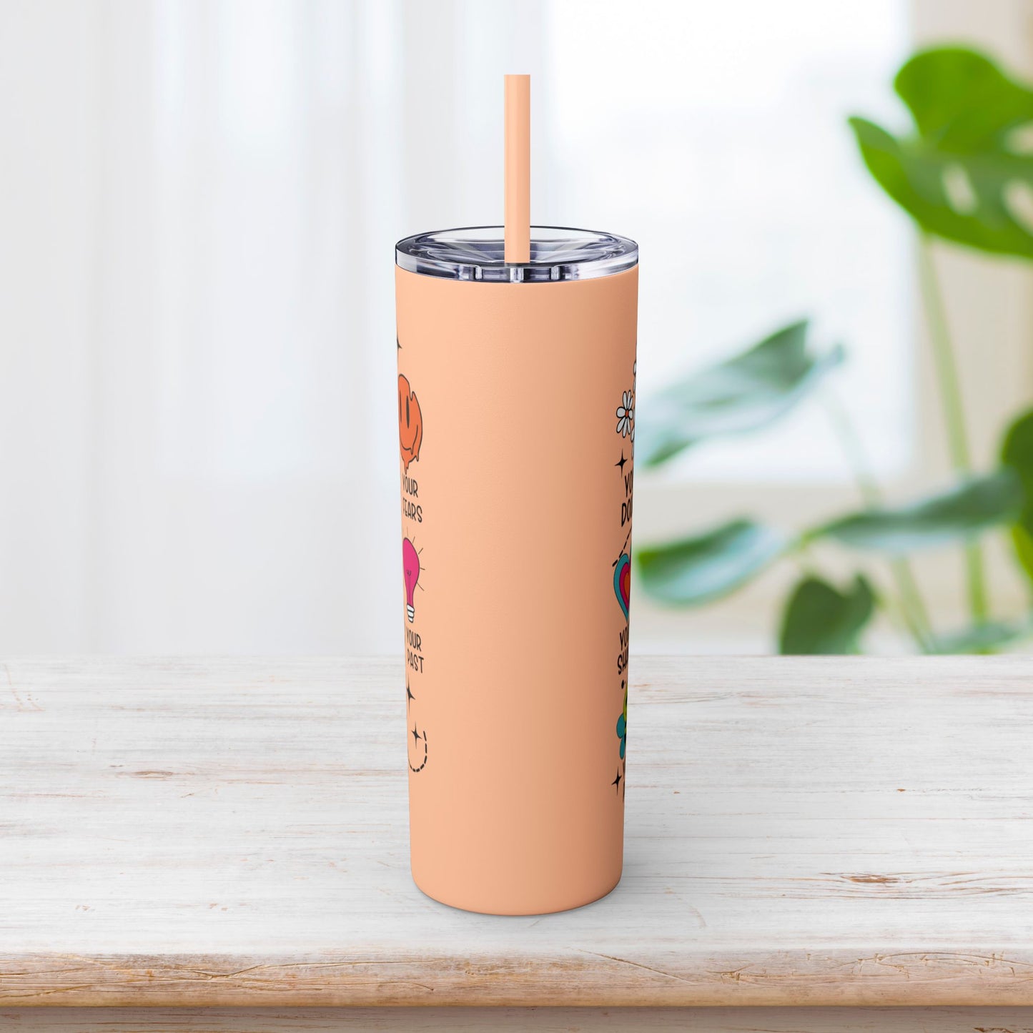 Christian God Is So Much Bigger Than Skinny Tumbler with Straw - 20oz