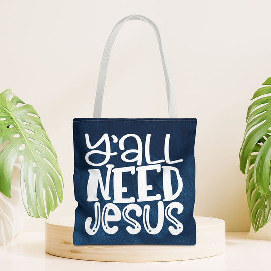 Y'all Need Jesus Tote Bag - Christian Tote Bag