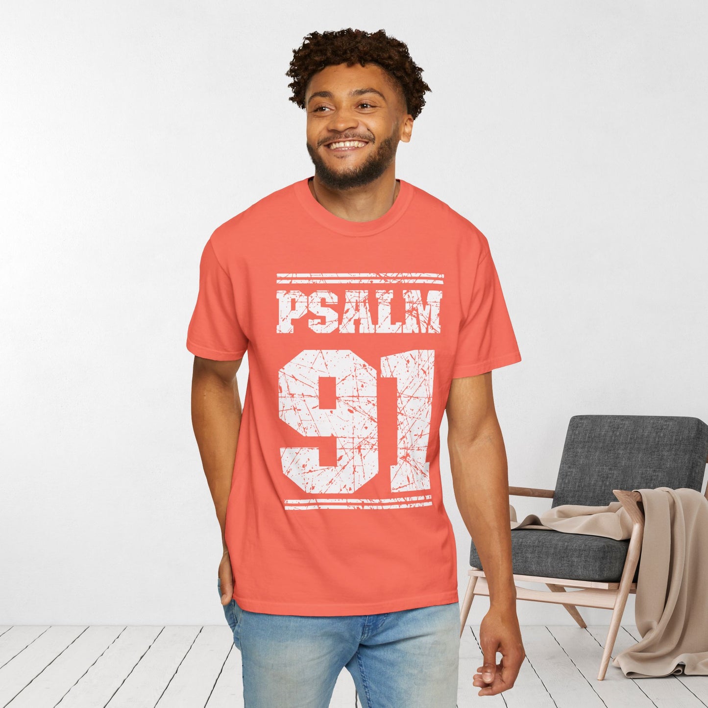 Psalm 91 Comfort Colors Christian Shirt - Bible Verse Shirt