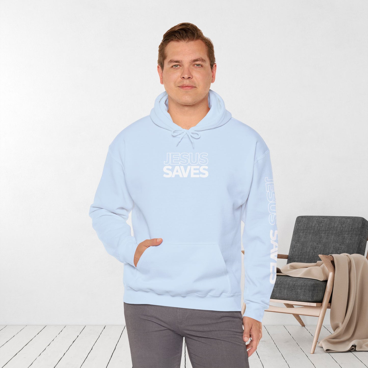 Jesus Saves Hoodie - Acts 4:12 Bible Verse Christian Hoodie