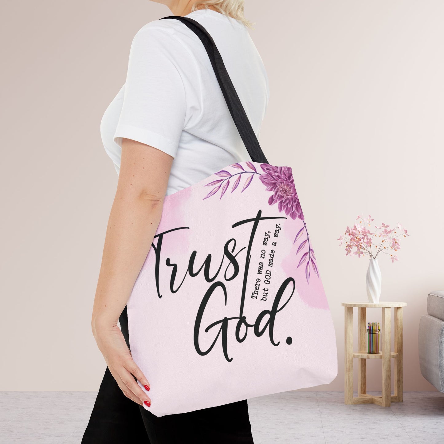 Trust God Tote Bag - Christian Tote Bag