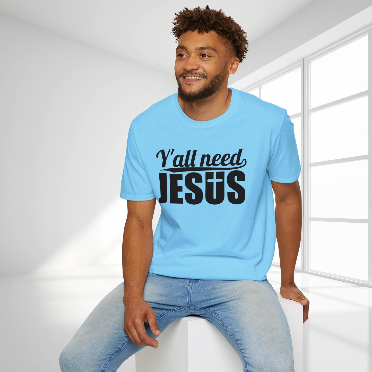 Y'all Need Jesus Softstyle T-shirt - Christian Shirt