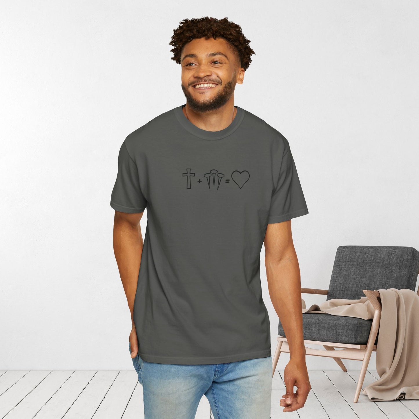 1 Cross 3 Nails 4Given Comfort Colors Christian Shirt