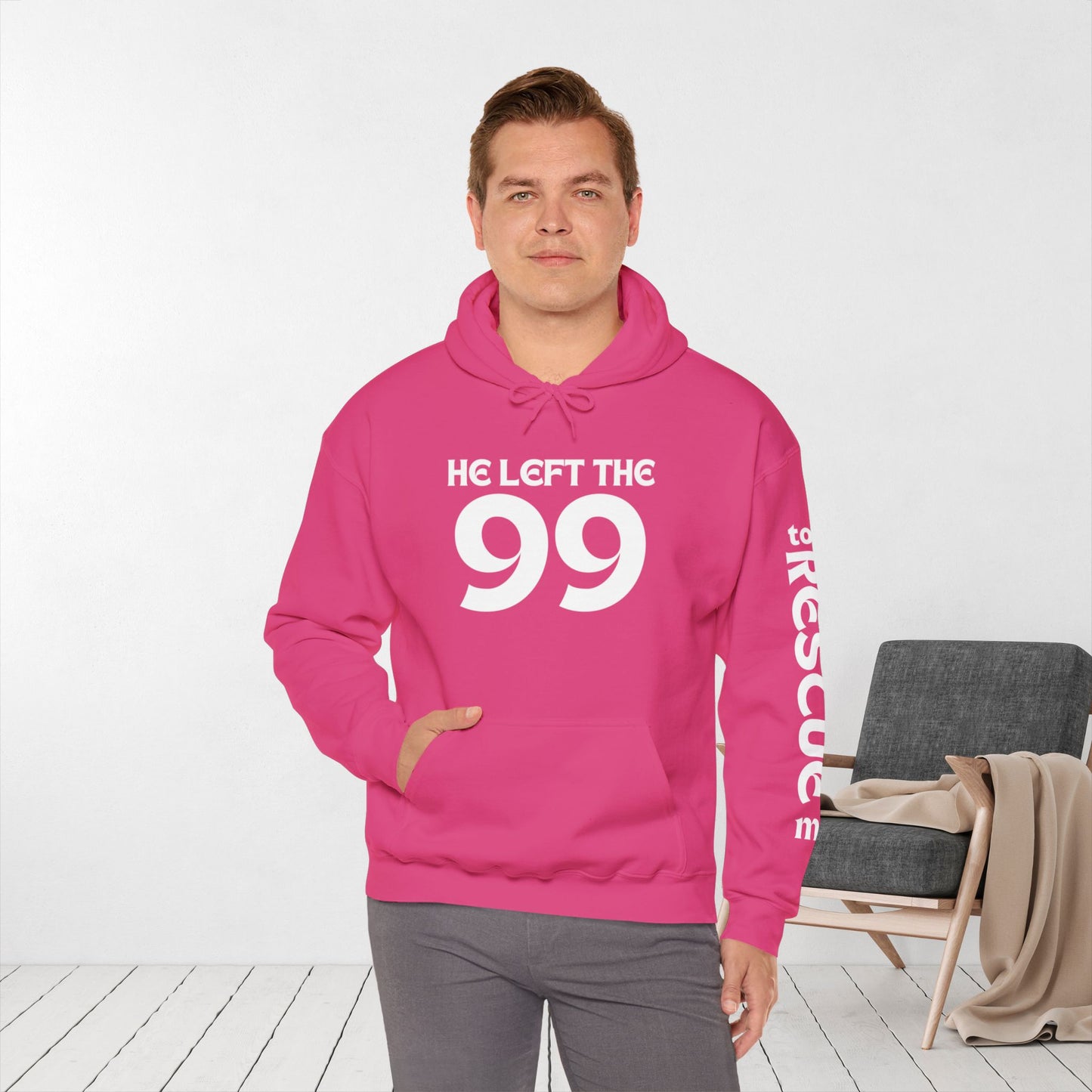 He Left the 99 to Rescue Me Hoodie - Unisex Christian Hoodie