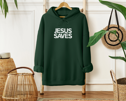 Unisex Jesus Saves Hoodie - Christian Hoodie