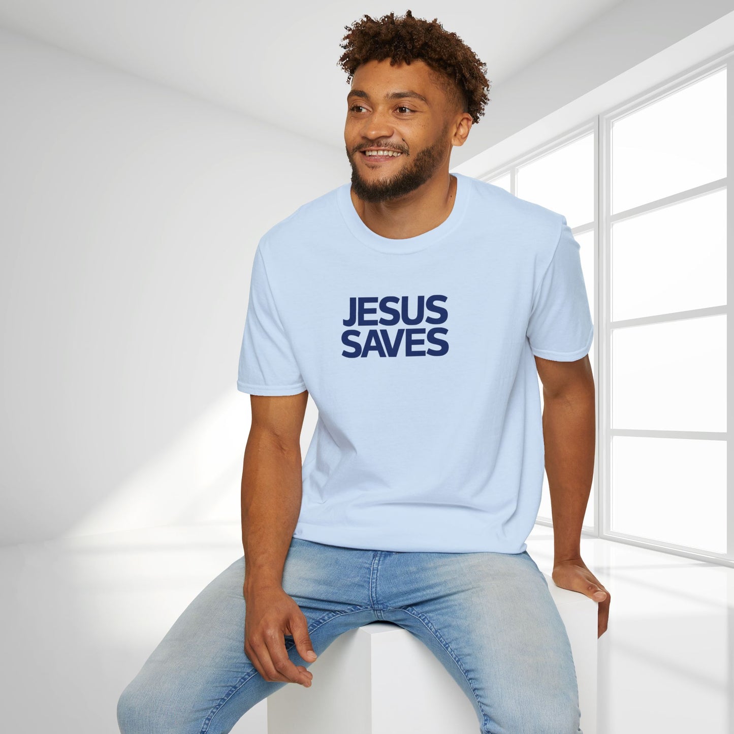 Jesus Saves Softstyle T-shirt - Acts 4:12 Bible Verse Christian T-shirt